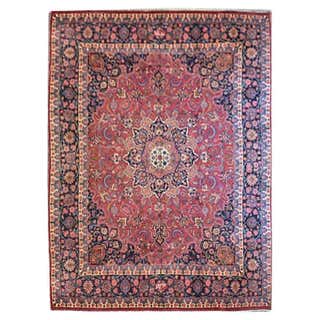 Antique Classic Rug, Design of Palmts, Flowers and Branches For Sale at ...