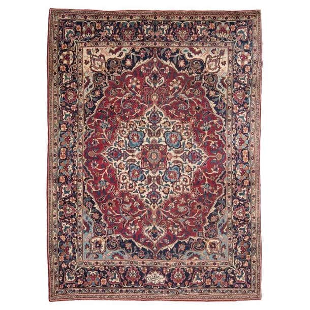 Antique Classic Rug, Meshed Design. 3.10 x 2.25 m For Sale at 1stDibs