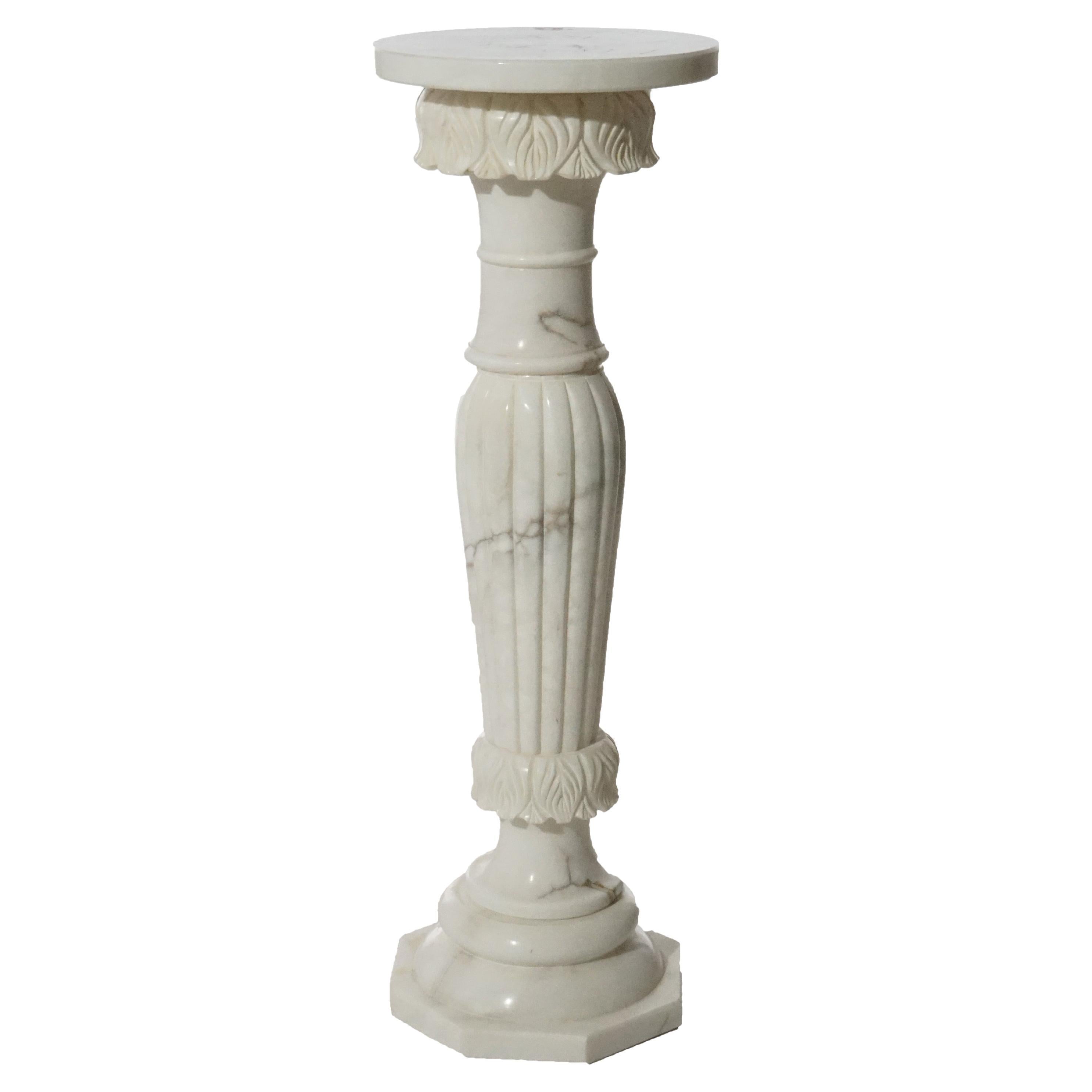 Antique Classical Corinthian Column Plaster Sculpture Display Pedestal