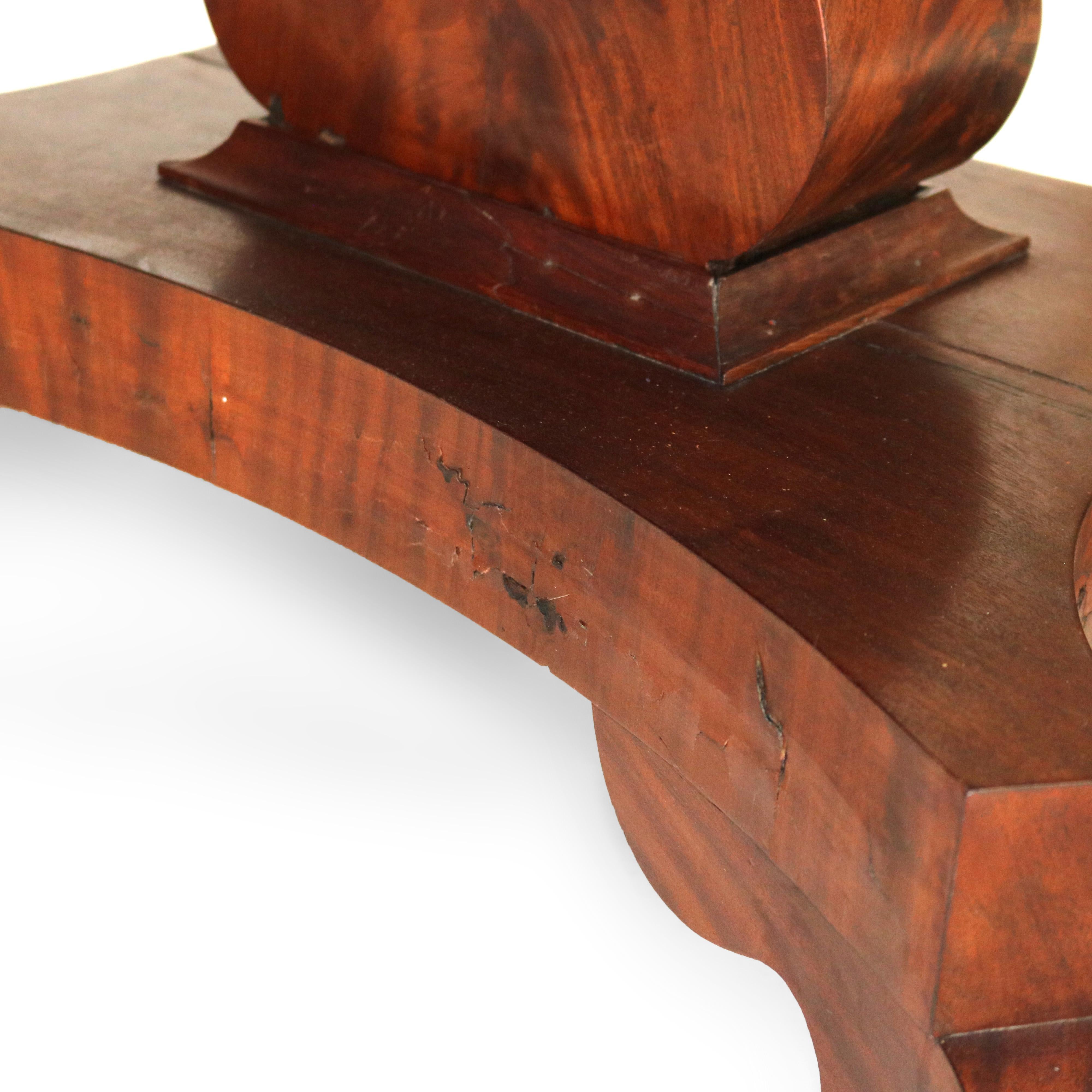 Antico tavolo da gioco classico americano in mogano a fiamma impero C1840 in vendita 11