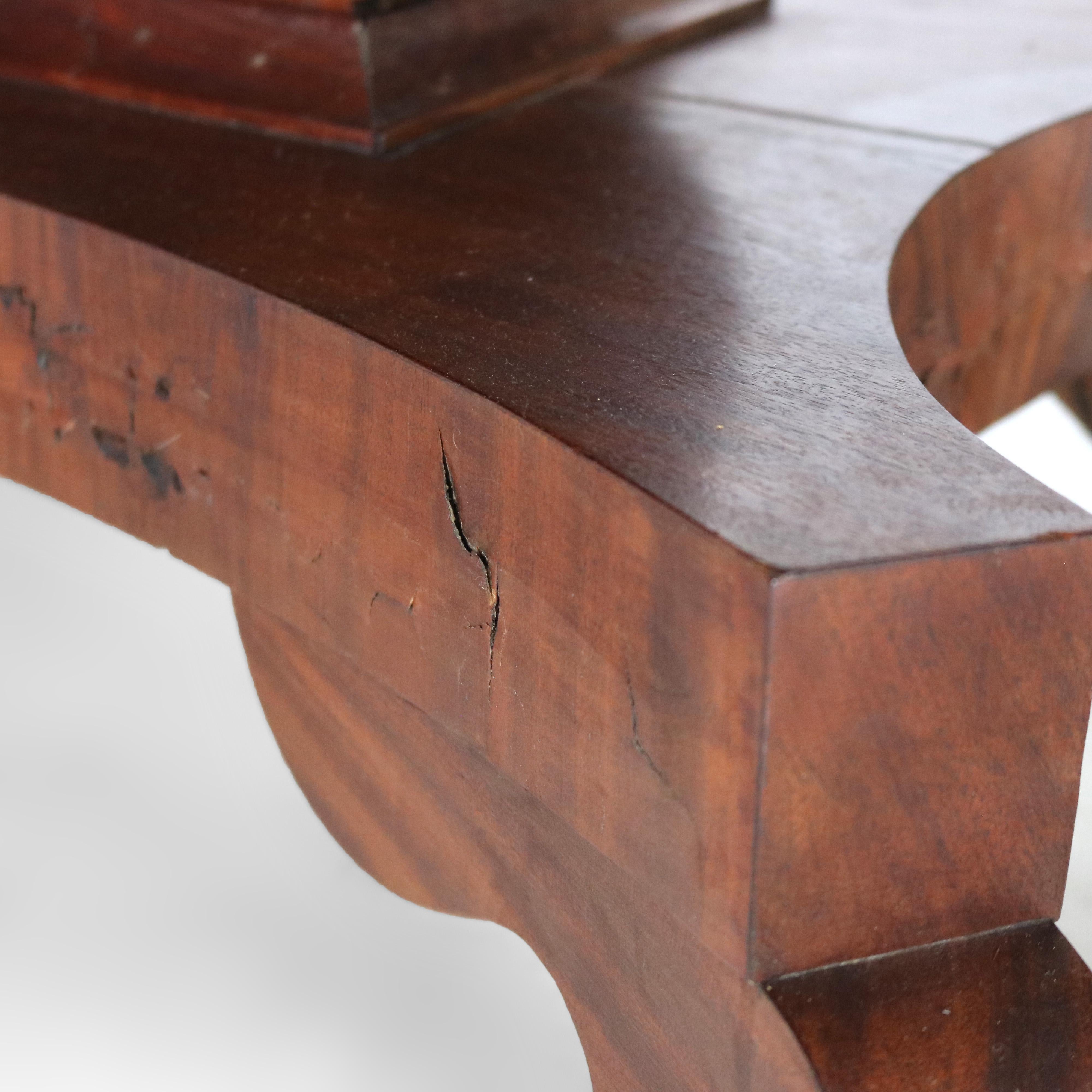 Antico tavolo da gioco classico americano in mogano a fiamma impero C1840 in vendita 14