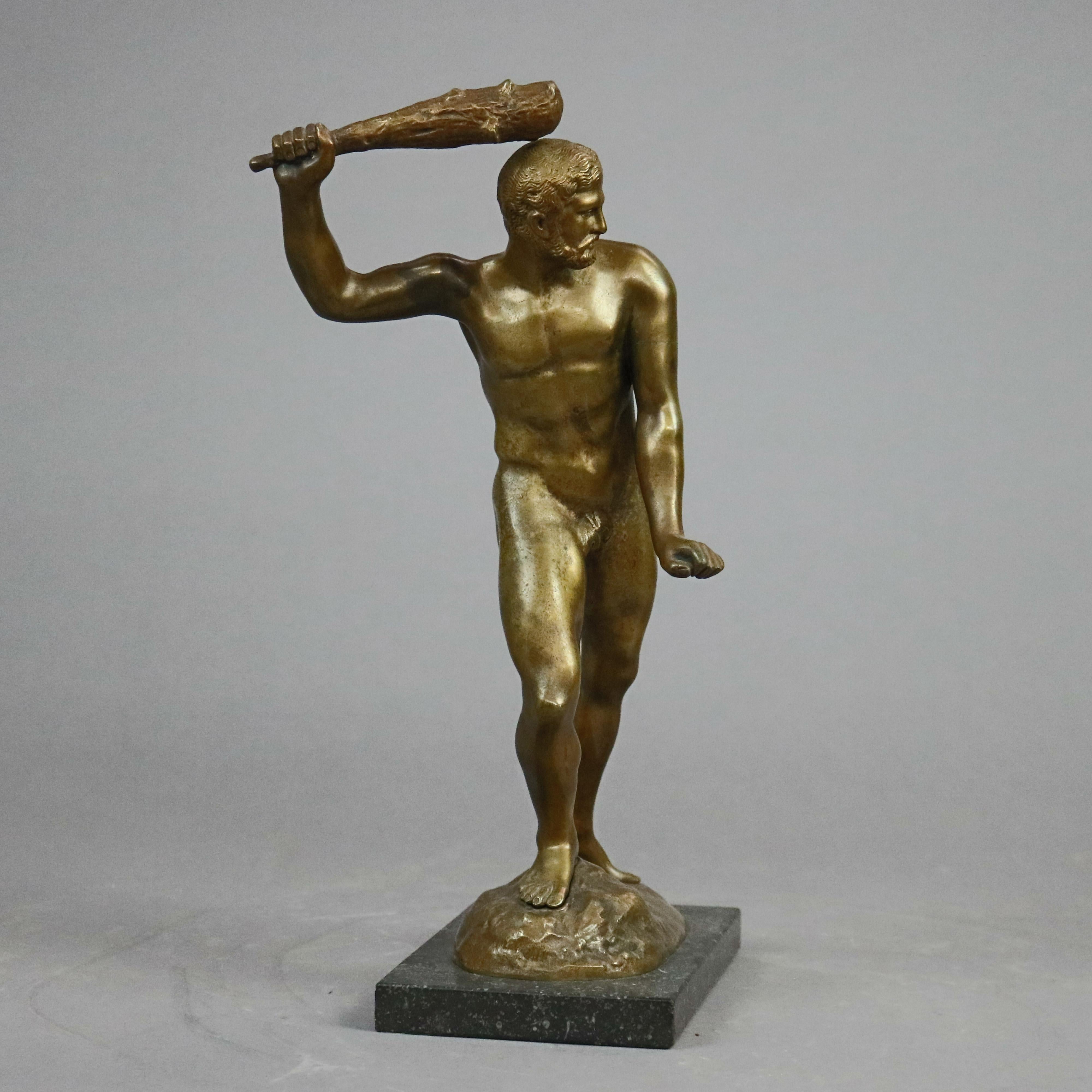 Bronze Antique Classical Bonze Male Gladiator Sculpture 19th Century