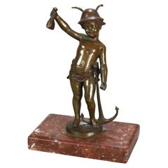 Antique Classical Bronze Nautical Sculpture of a Young Boy by Seifert C1900 Antique Classical Bronze Nautical Sculpture of a Young Boy by Seifert C1900
