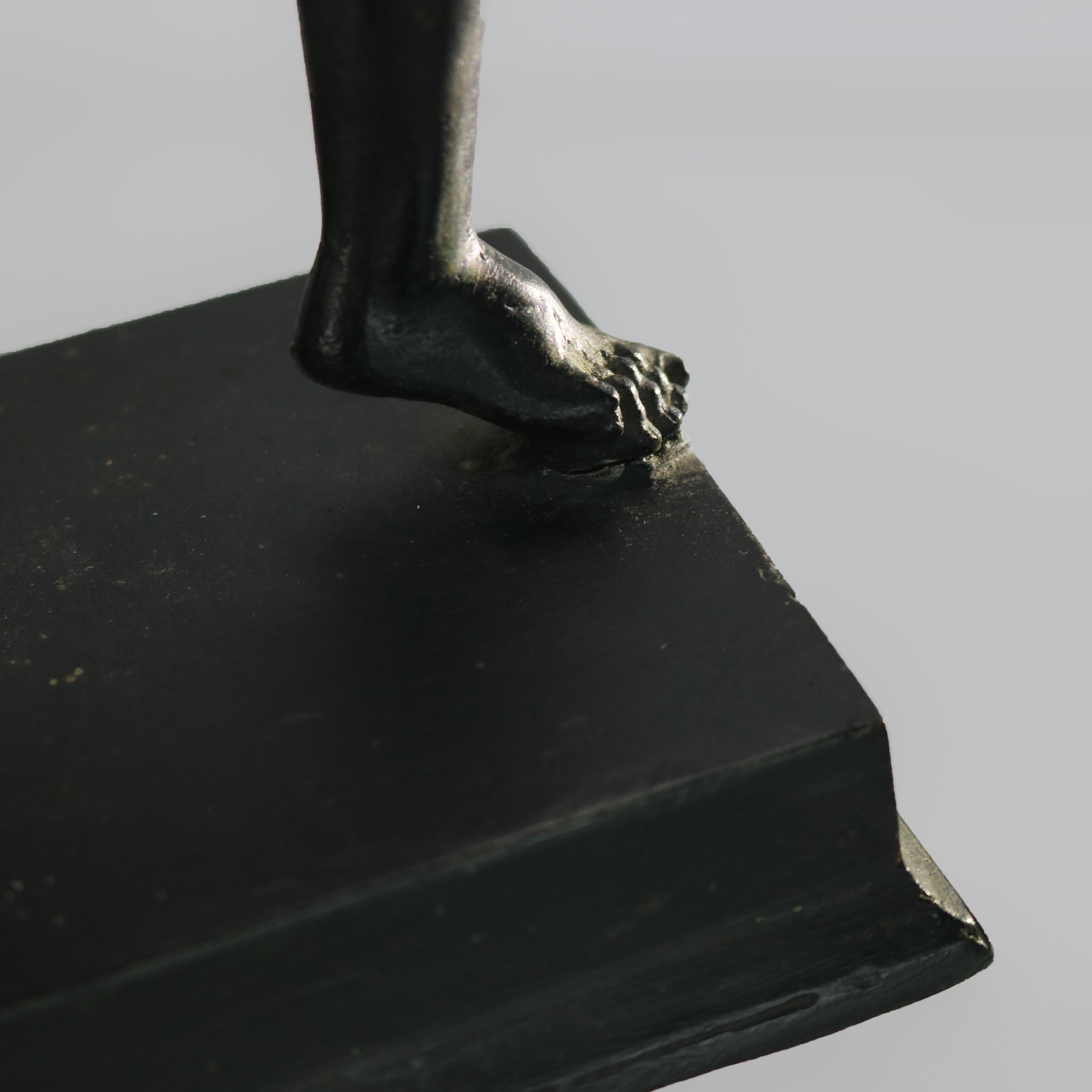 Antique Classical Bronze Sculpture “The Dancing Faun” C1920 7