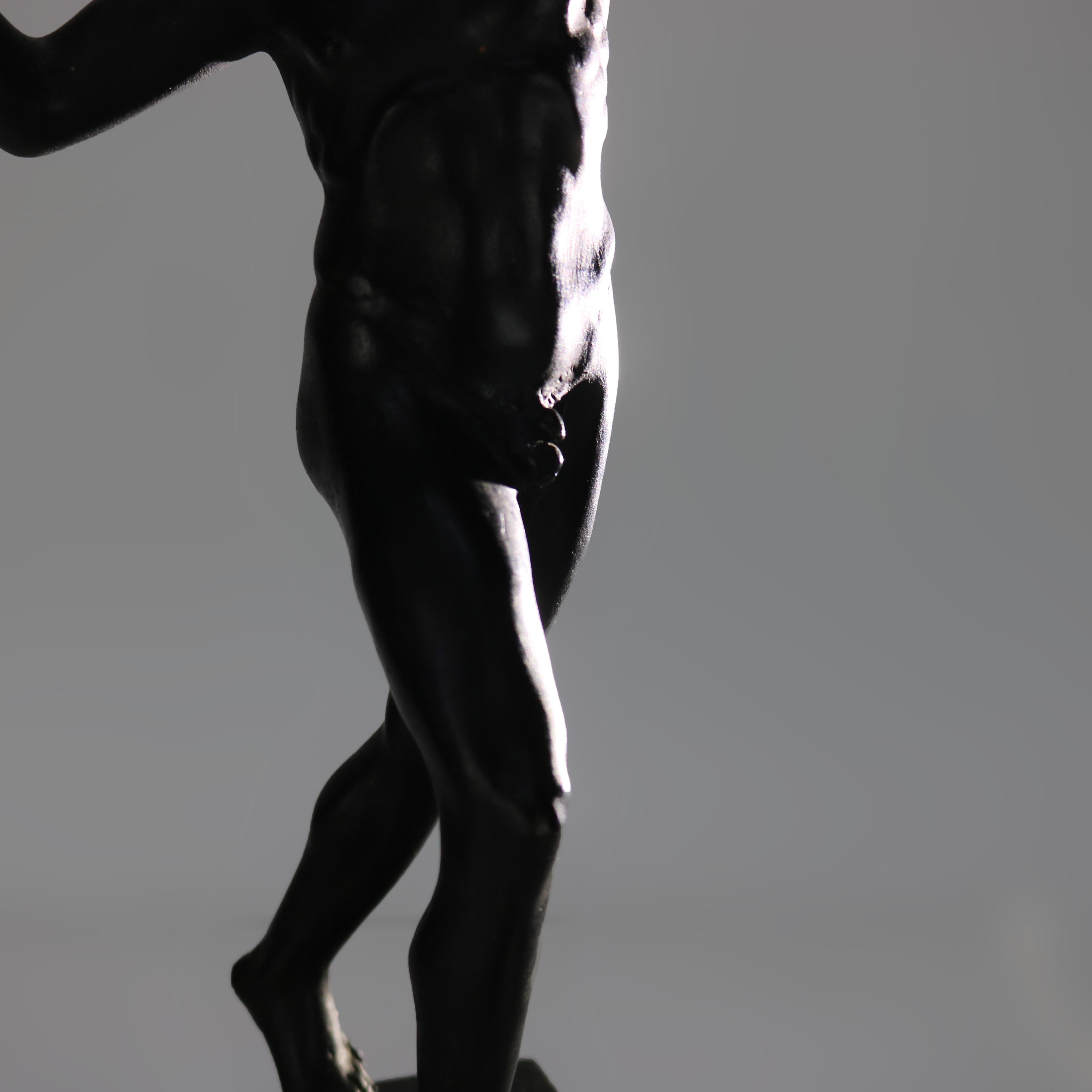20th Century Antique Classical Bronze Sculpture “The Dancing Faun” C1920