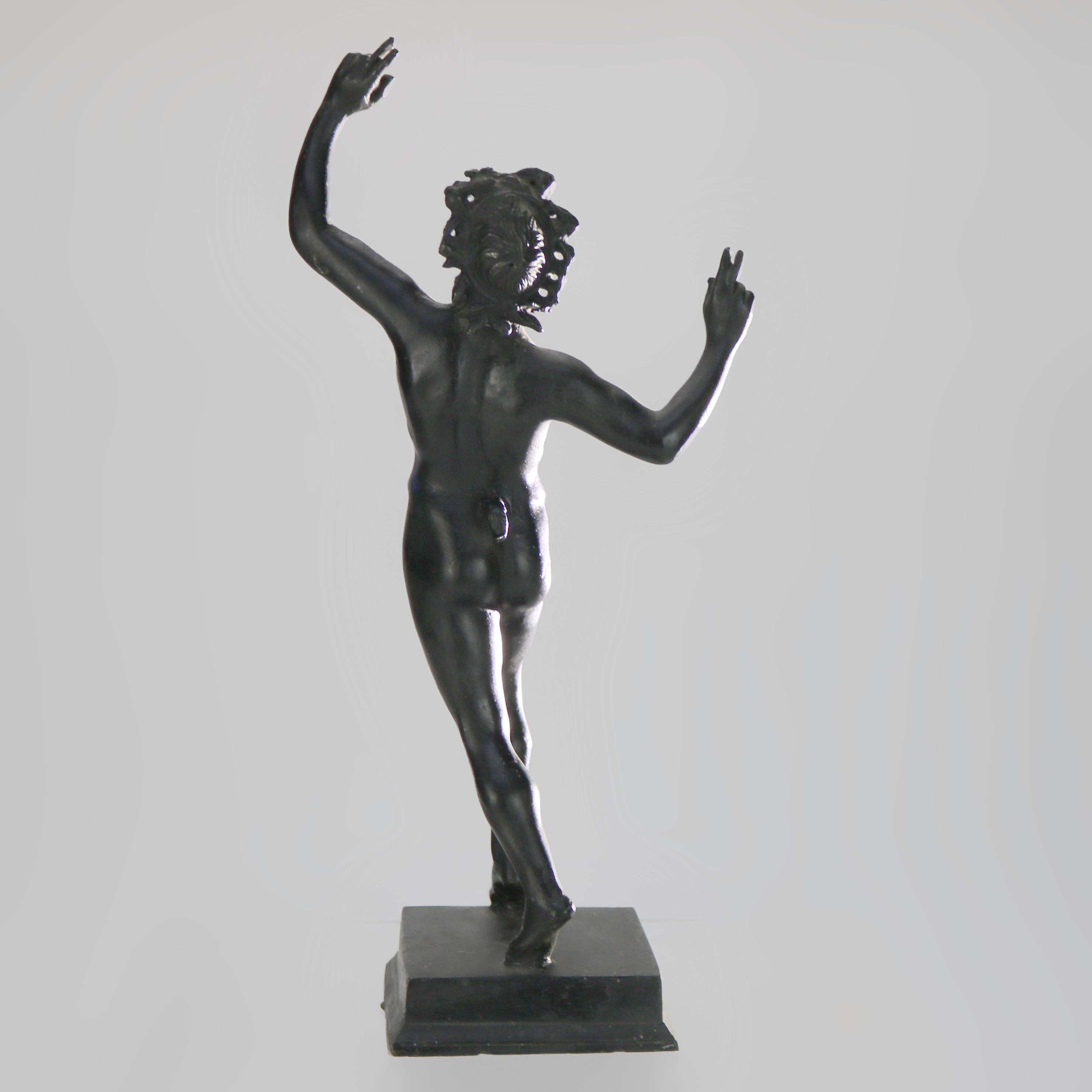 Antique Classical Bronze Sculpture “The Dancing Faun” C1920 4