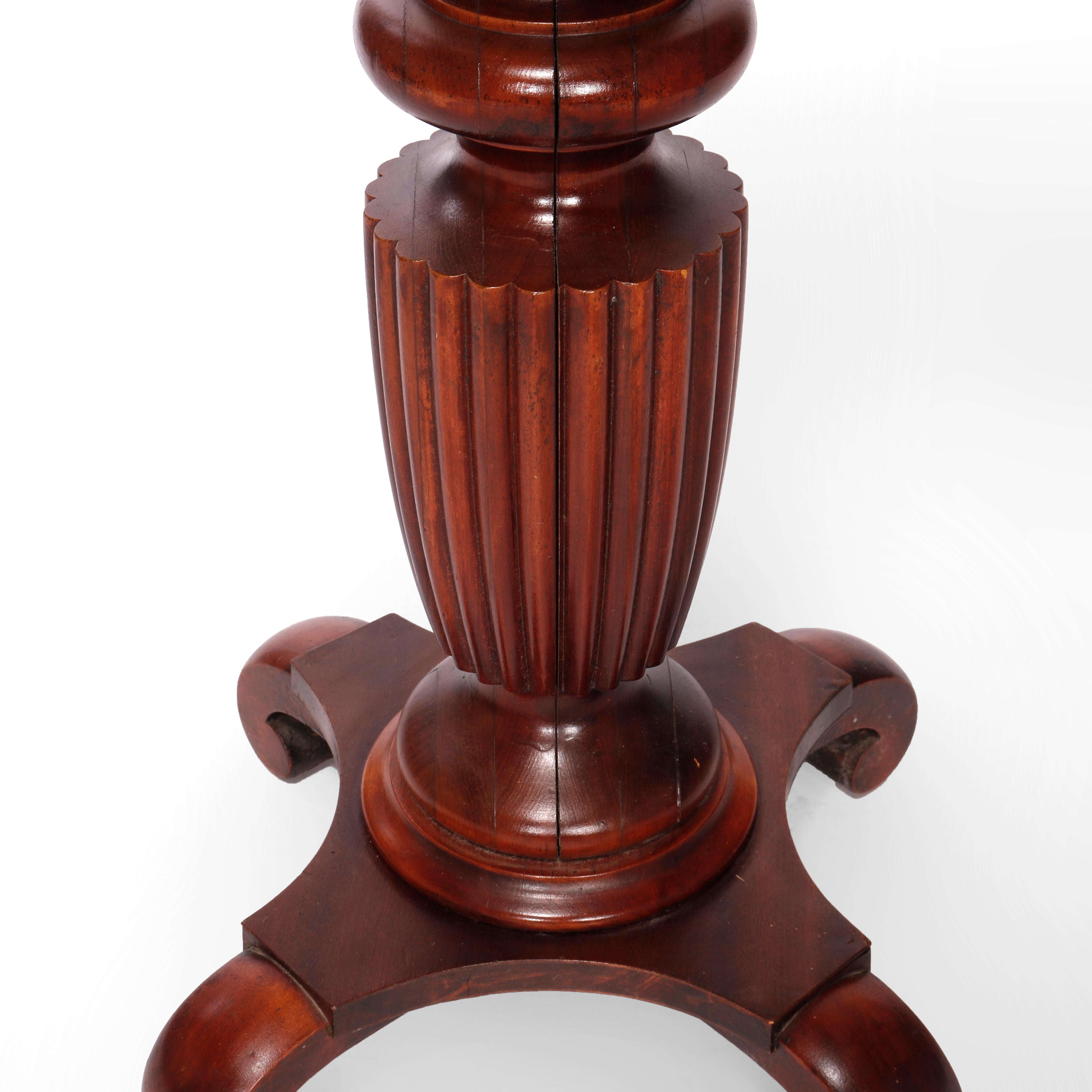 Antique Classical Carved Mahogany Sculpture Pedestal Circa 1900 For Sale 6