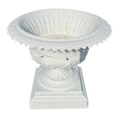 Antique Classical Cast Iron Garden Urn C1900
