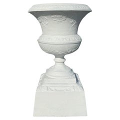 Antique Classical Cast Iron Garden Urn Unsigned C1920