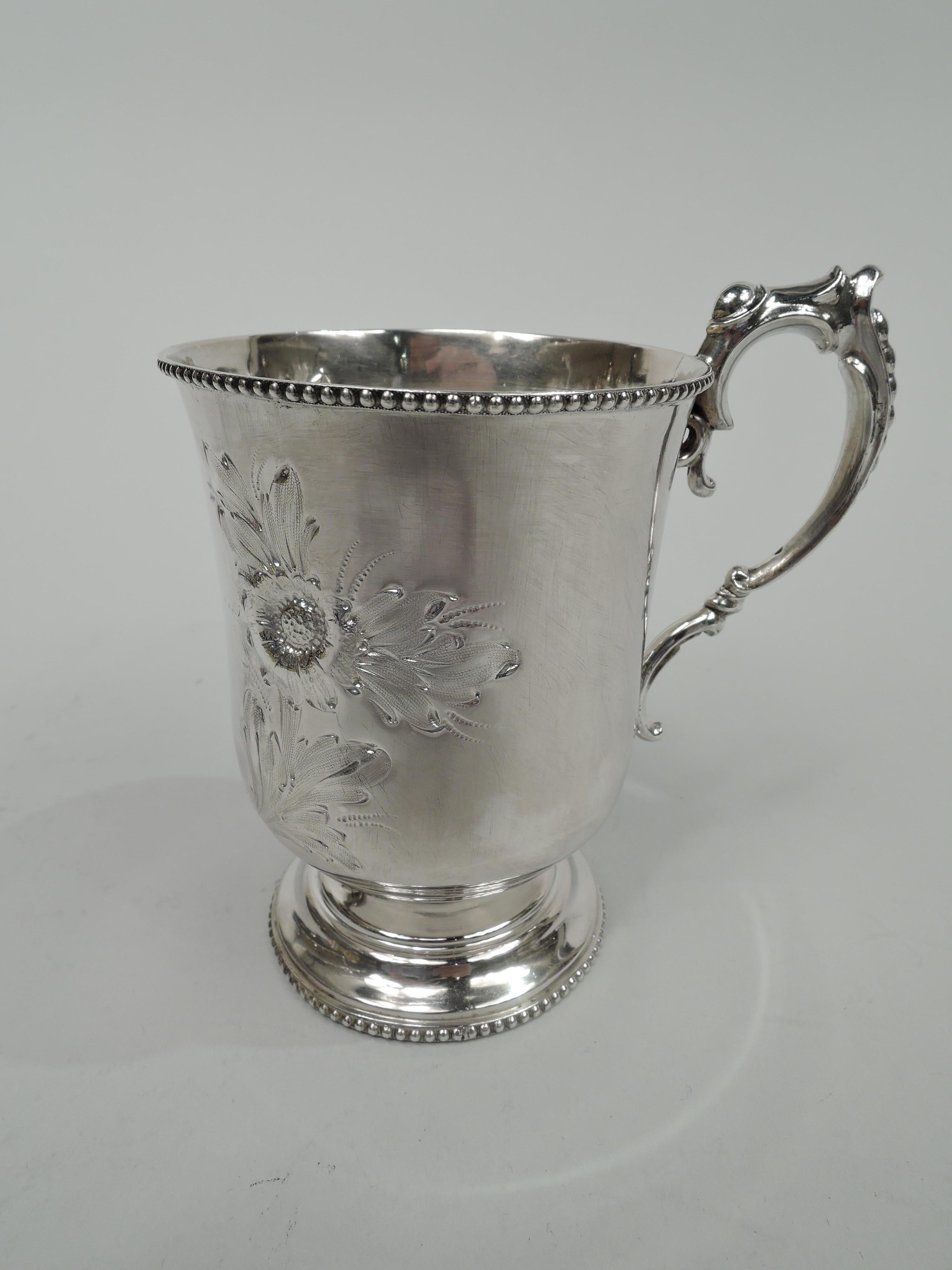 antique silver baby cup