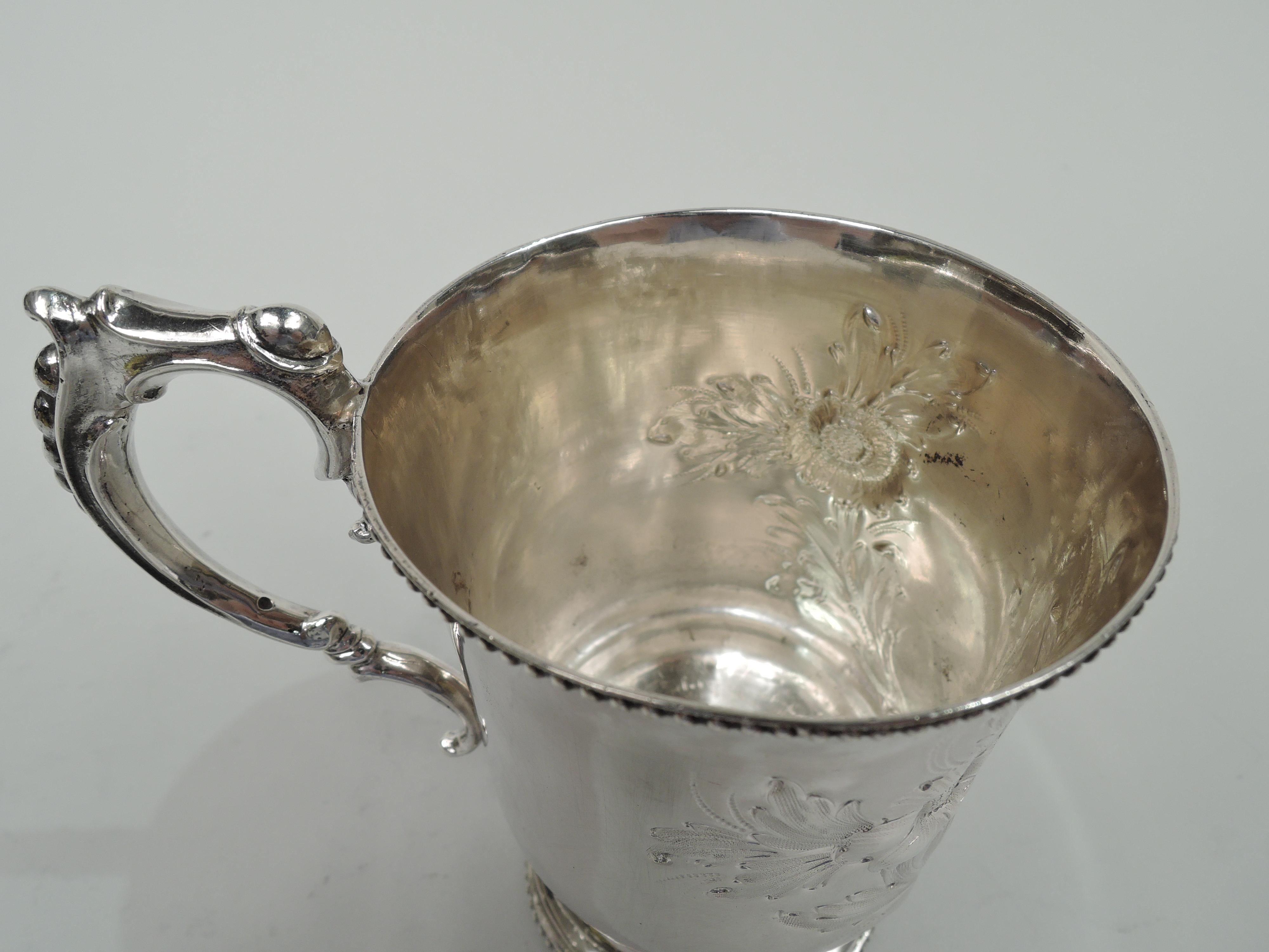 American Classical Antique Classical Coin Silver Baby Cup with Philadelphia Marks For Sale