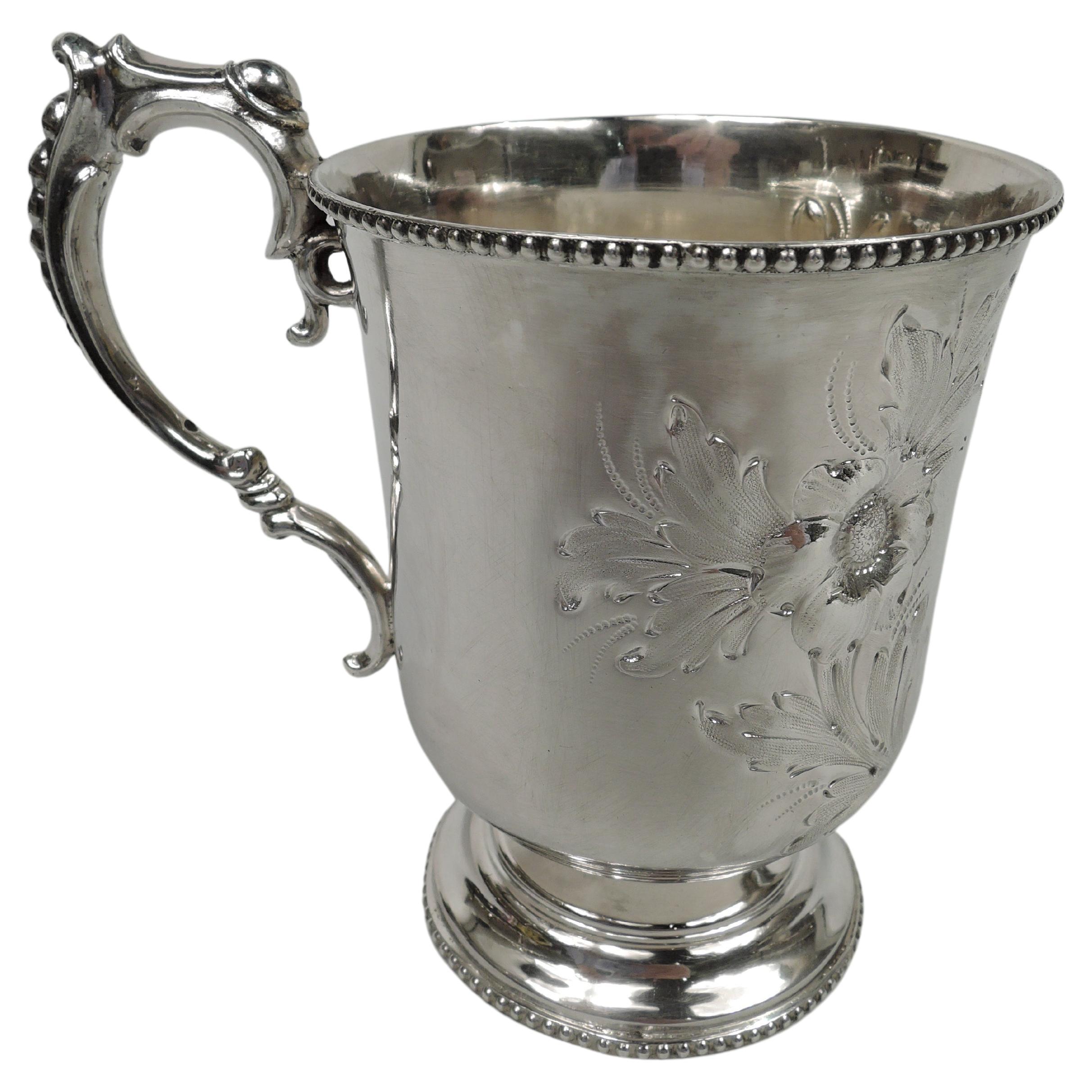 Antique Classical Coin Silver Baby Cup with Philadelphia Marks For Sale