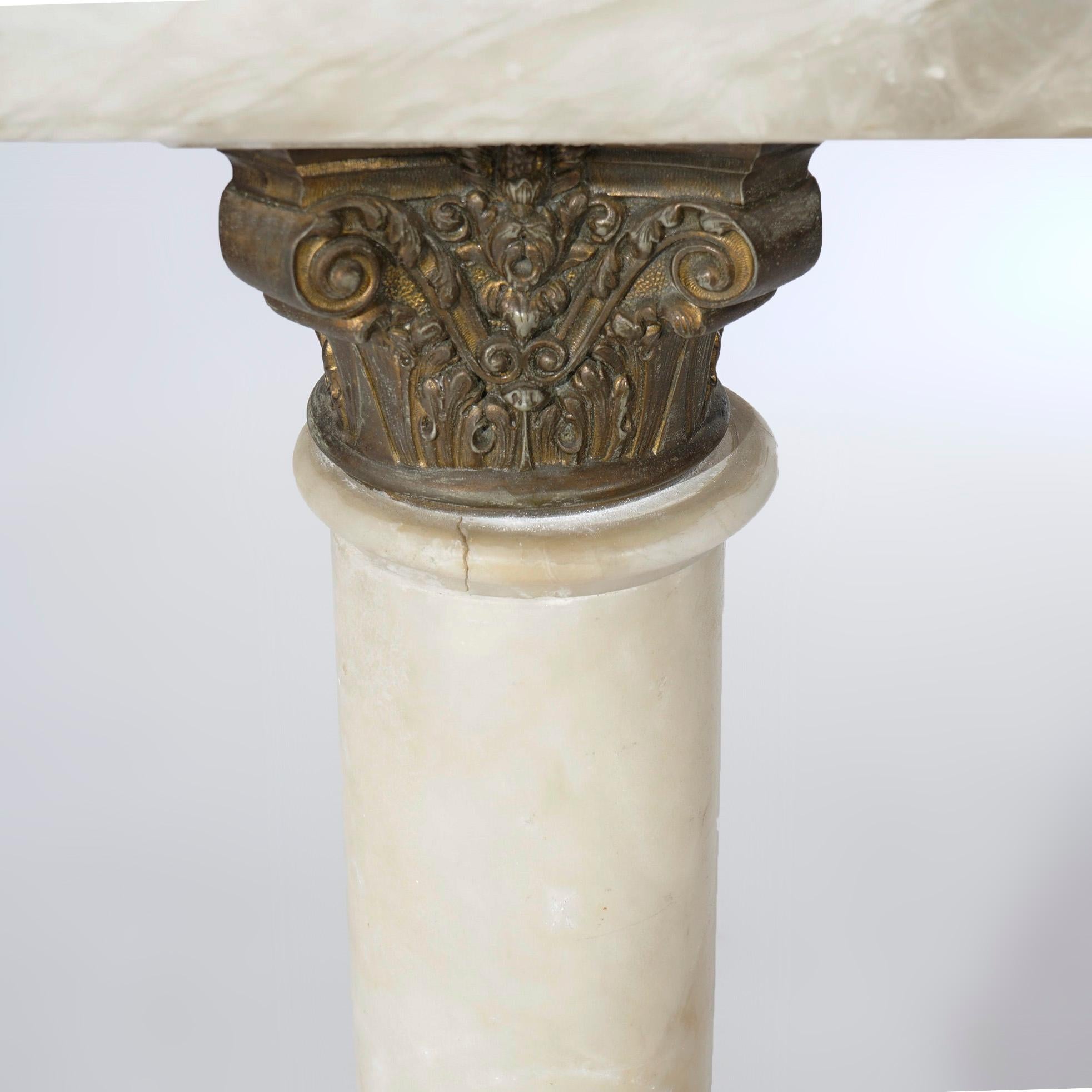 Antique Classical Corinthian Greco-Roman Marble Pedestal & Bronze Mounts, c1890 For Sale 4