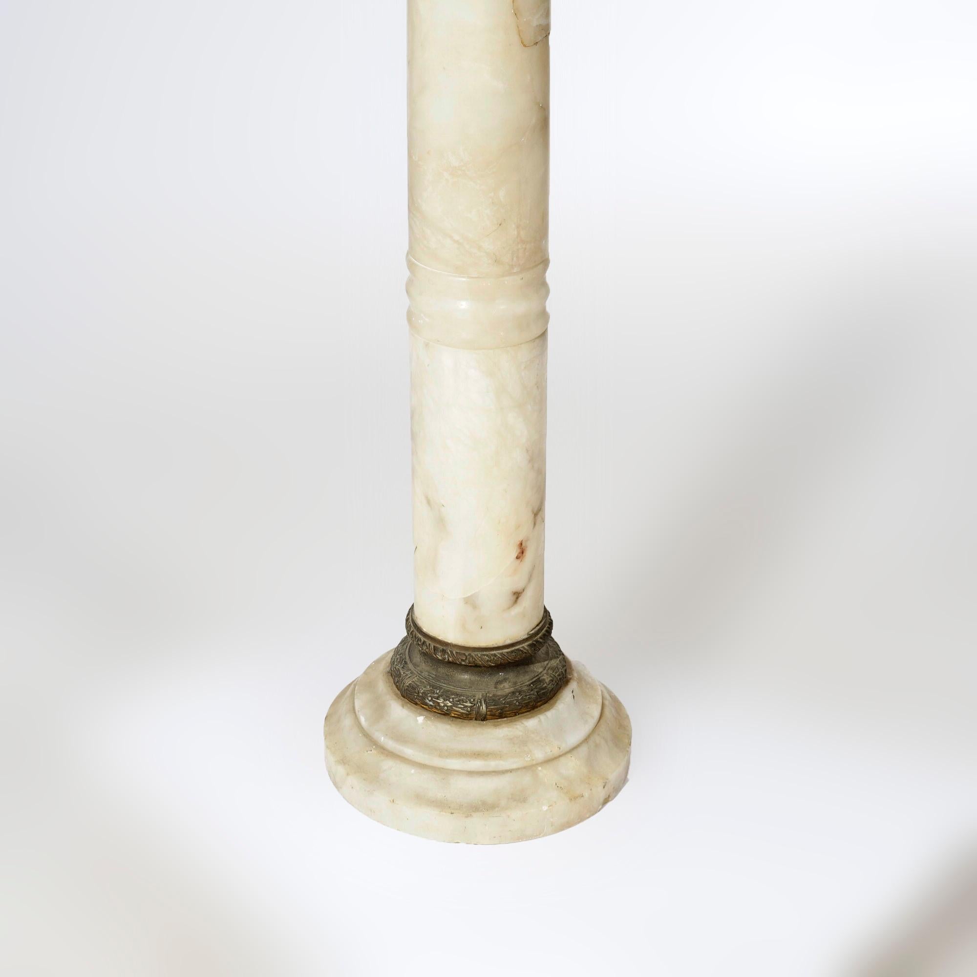 Piédestal classique corinthien antique en marbre gréco-romain et montures en bronze, vers 1890 en vente 6