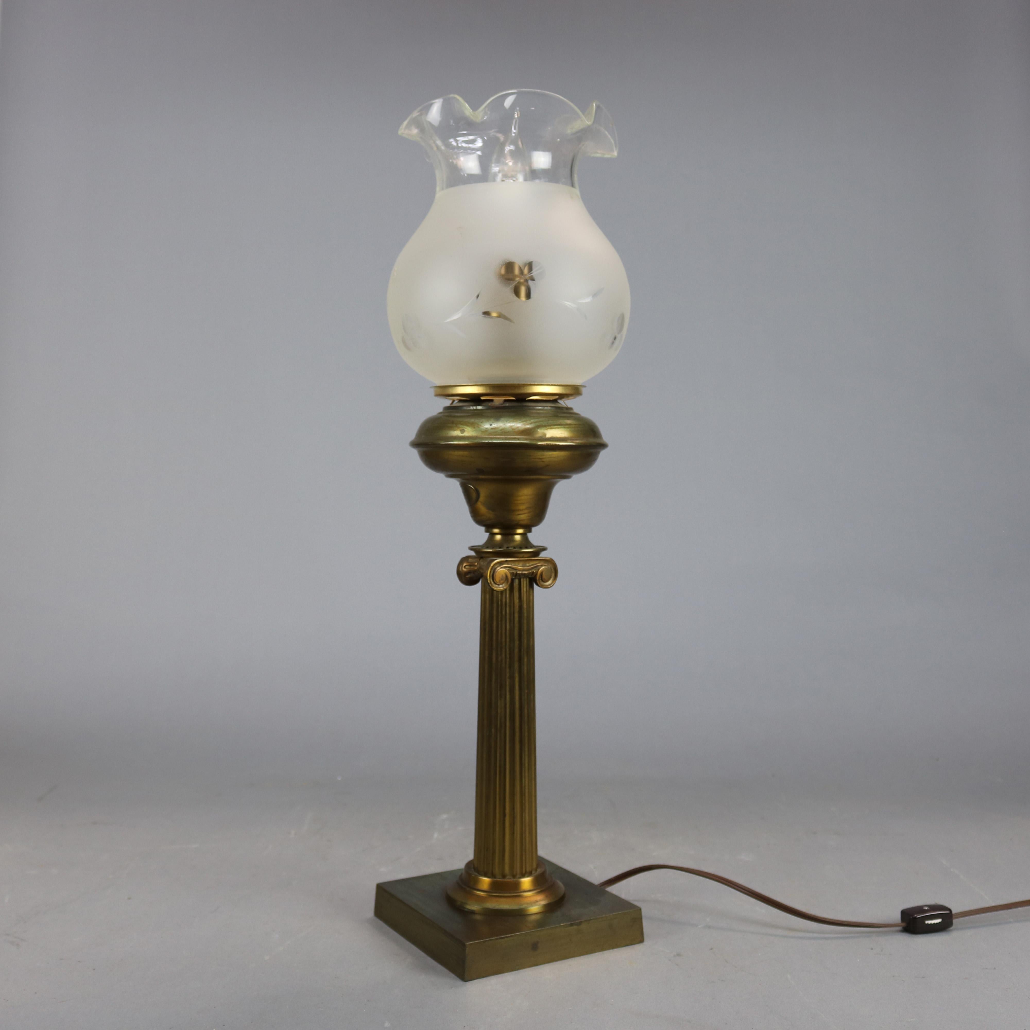 Antique Classical Cornelius & Co. Solar Lamp, circa 1890 In Good Condition In Big Flats, NY