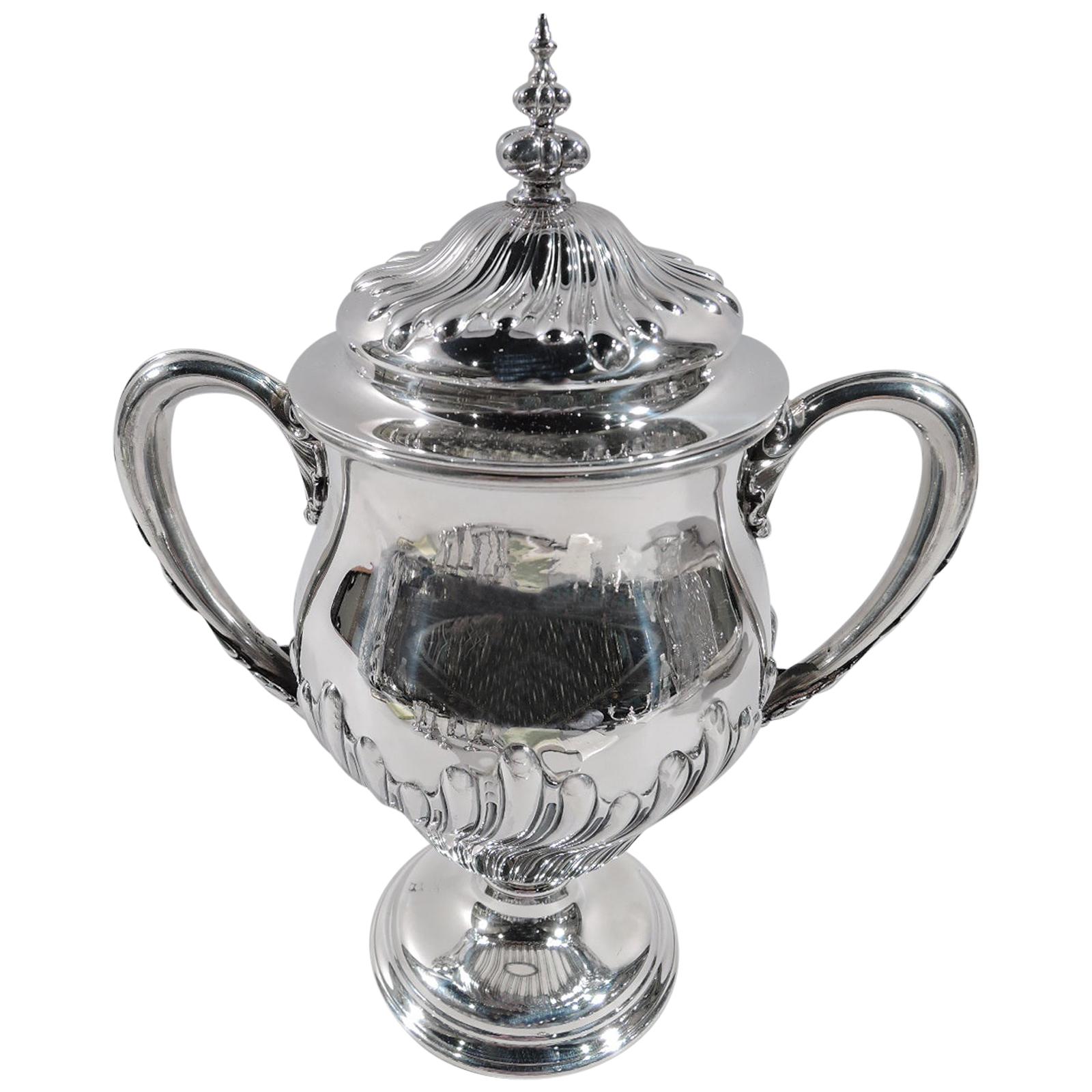 Antique Classical Covered Urn Trophy Cup by New York Maker