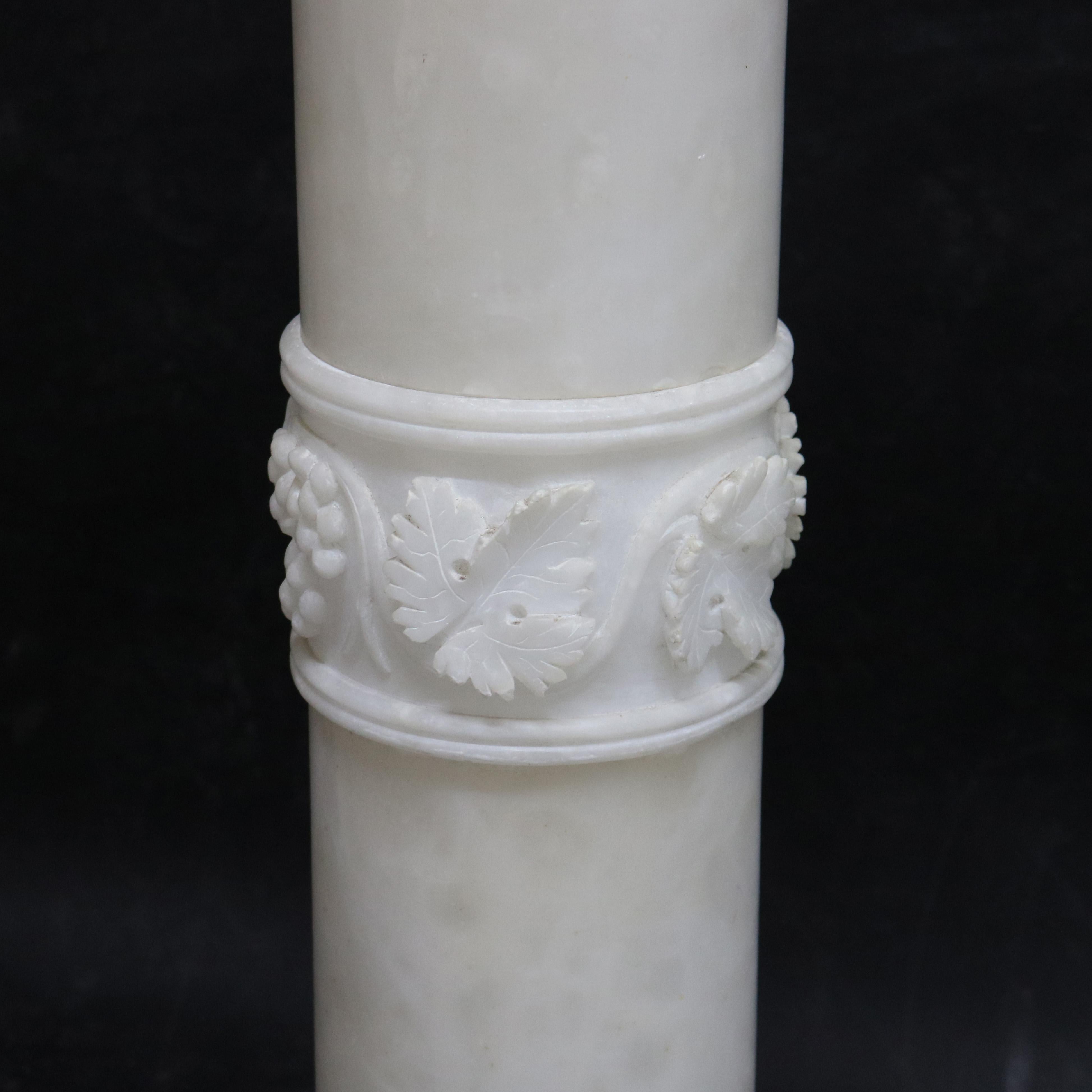 Ancienne colonne dorique classique en albâtre sculpté Sculpture C1890 en vente 4
