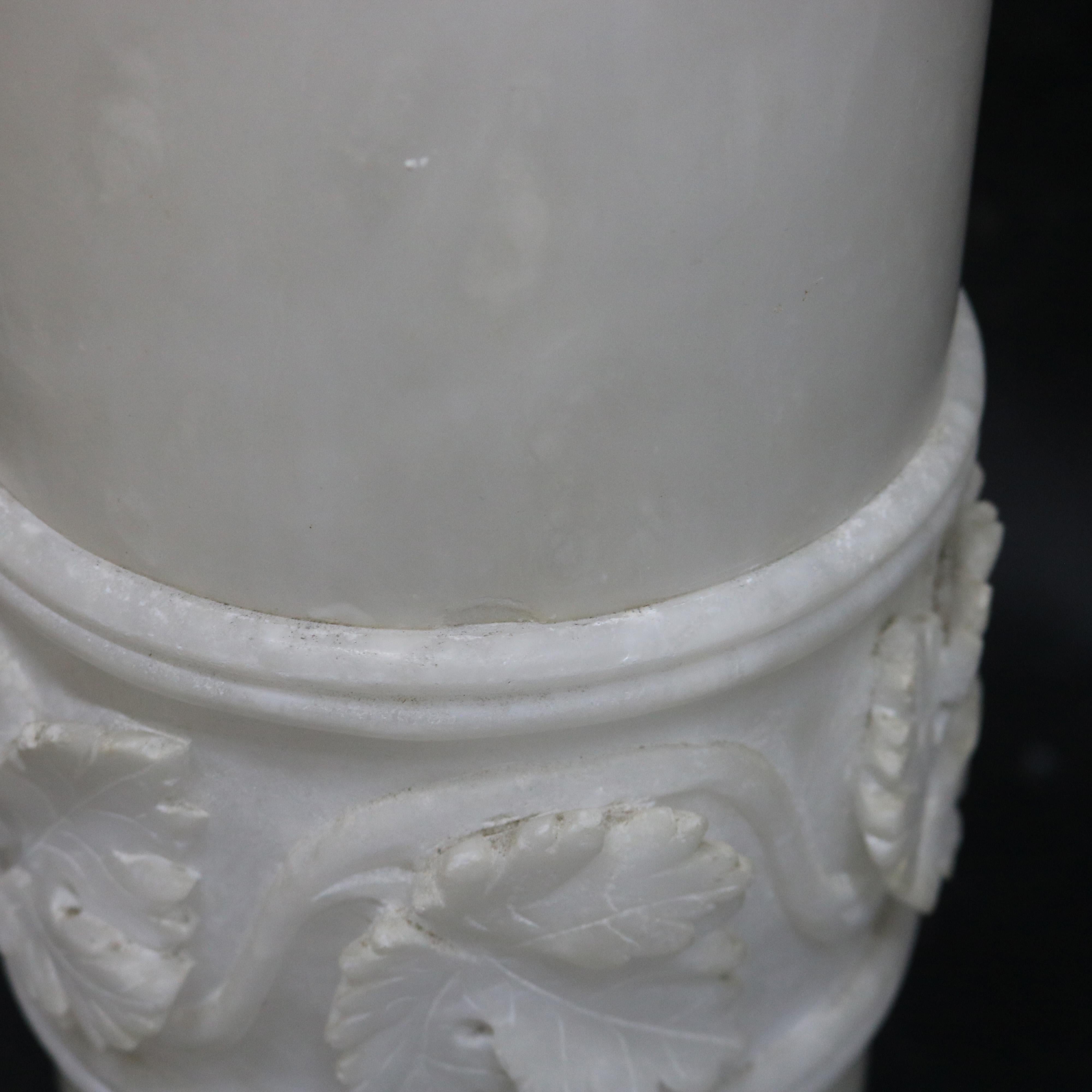 Ancienne colonne dorique classique en albâtre sculpté Sculpture C1890 en vente 5