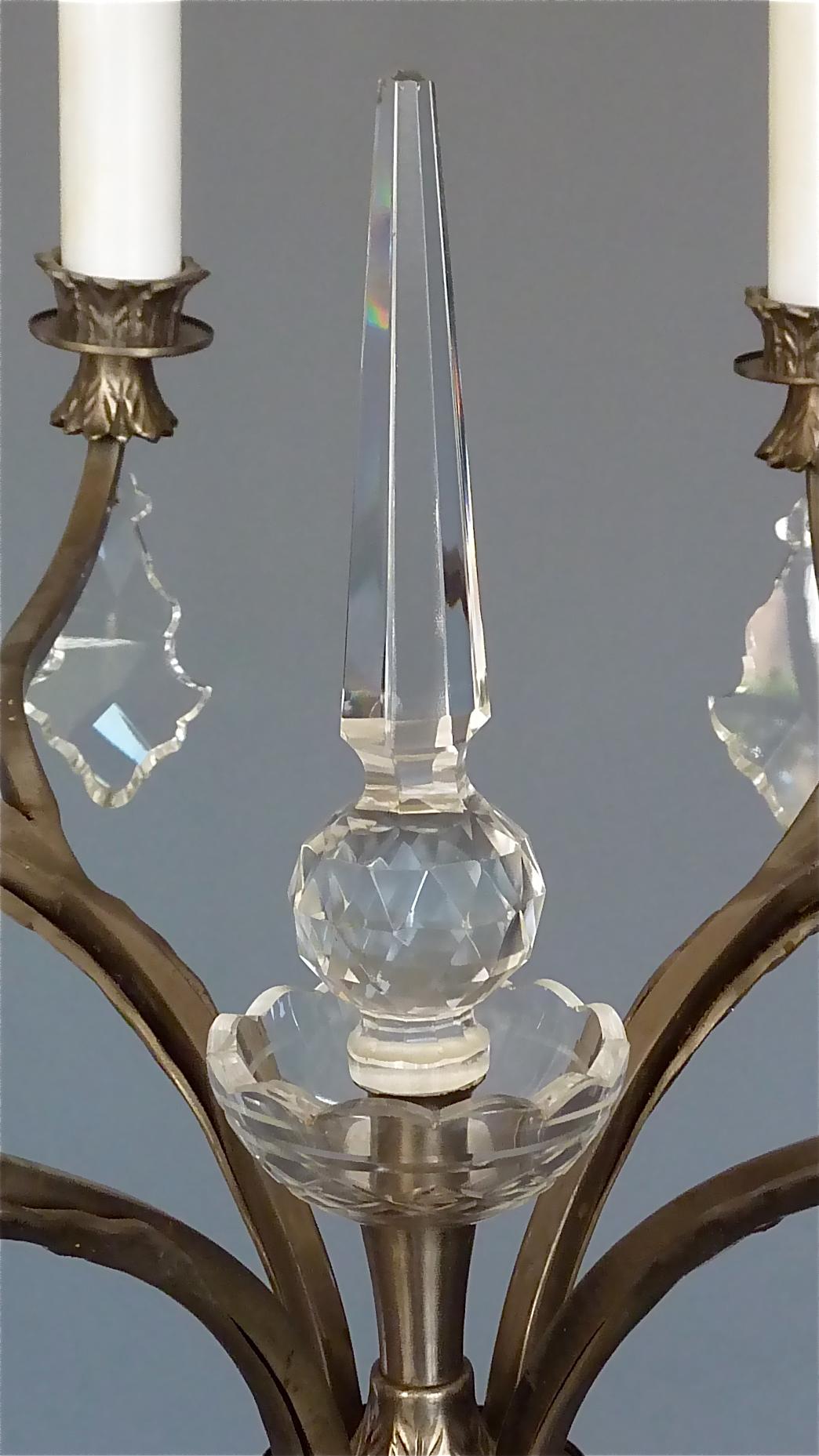 Antique Classical Eight-Light Crystal Glass Chandelier Vienna, circa 1910-1920 For Sale 1