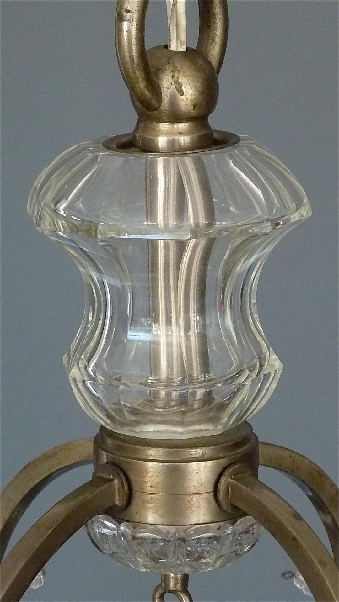 Antico lampadario classico a otto luci in cristallo di Vienna, circa 1910-1920 in vendita 8