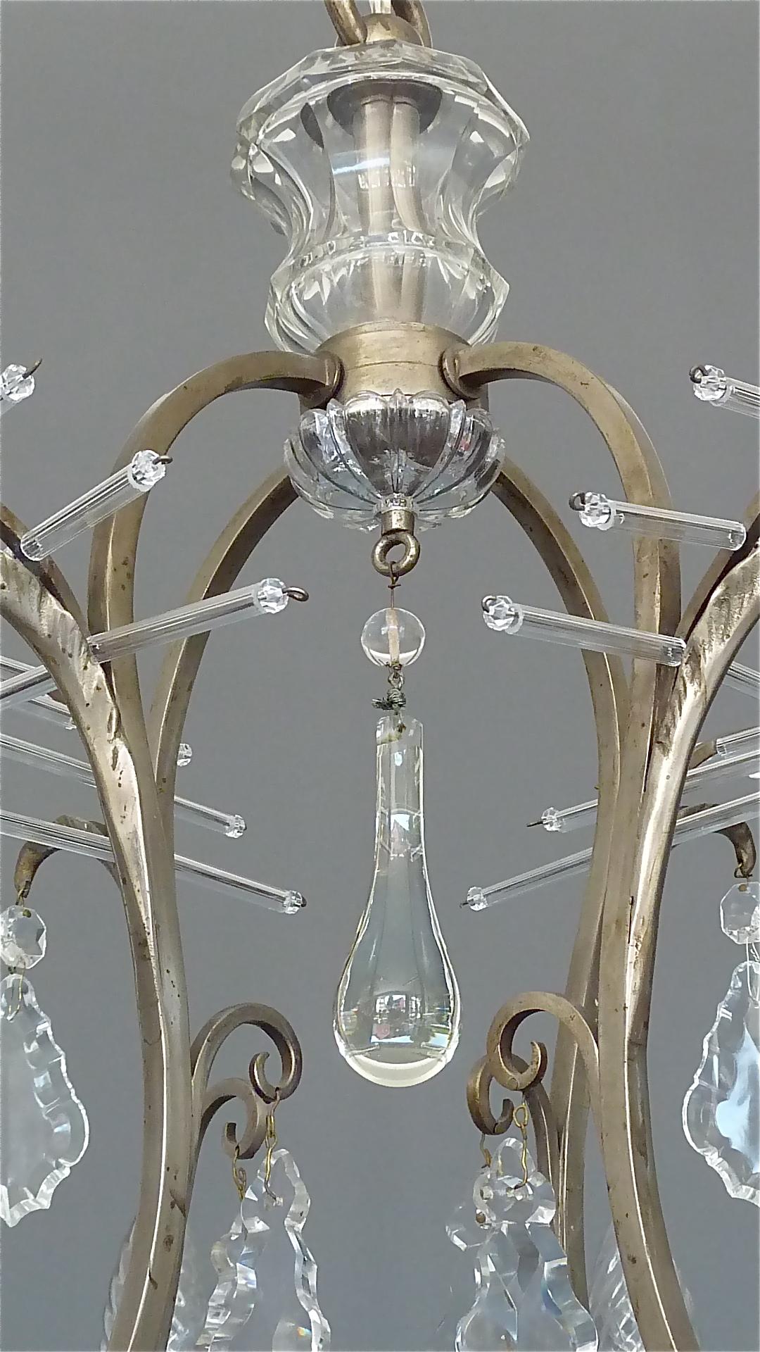 Antique Classical Eight-Light Crystal Glass Chandelier Vienna, circa 1910-1920 For Sale 8