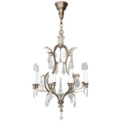 Antique Classical Eight-Light Crystal Glass Chandelier Vienna, circa 1910-1920