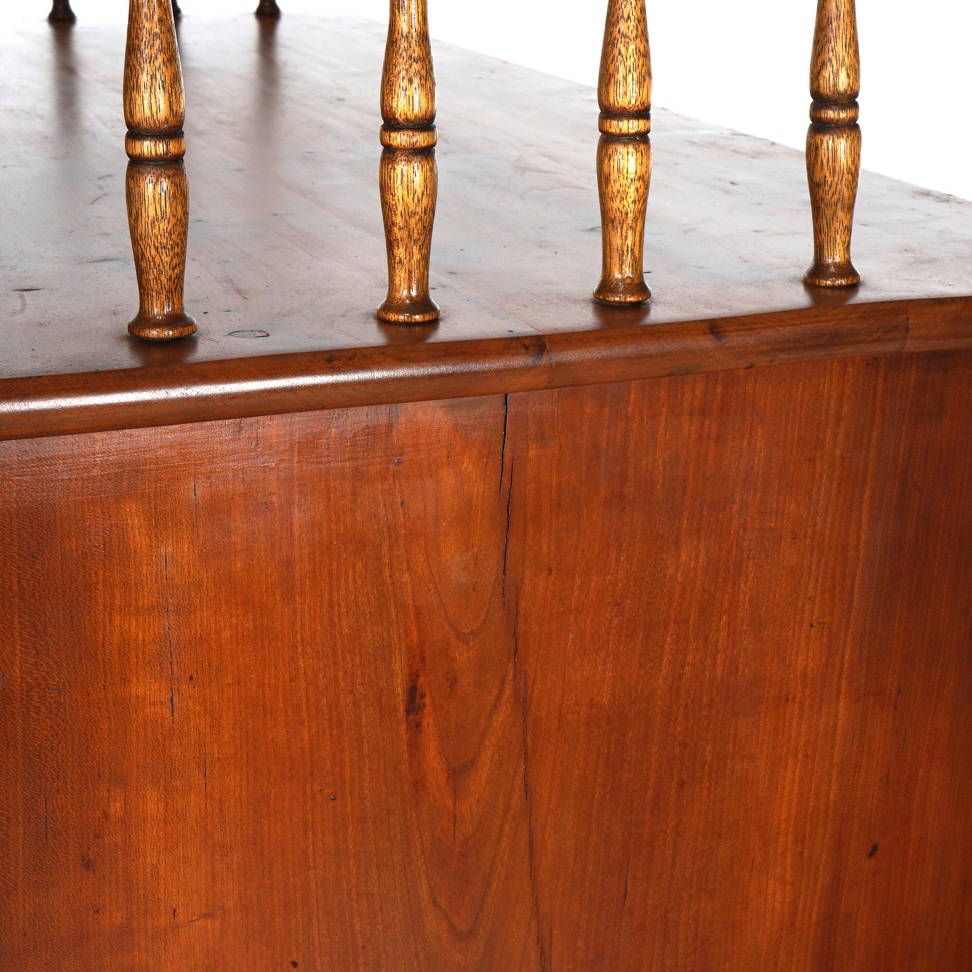 Antique Classical Empire Mahogany Gentlemans Chest with Gallery Backsplash 19thC For Sale 14