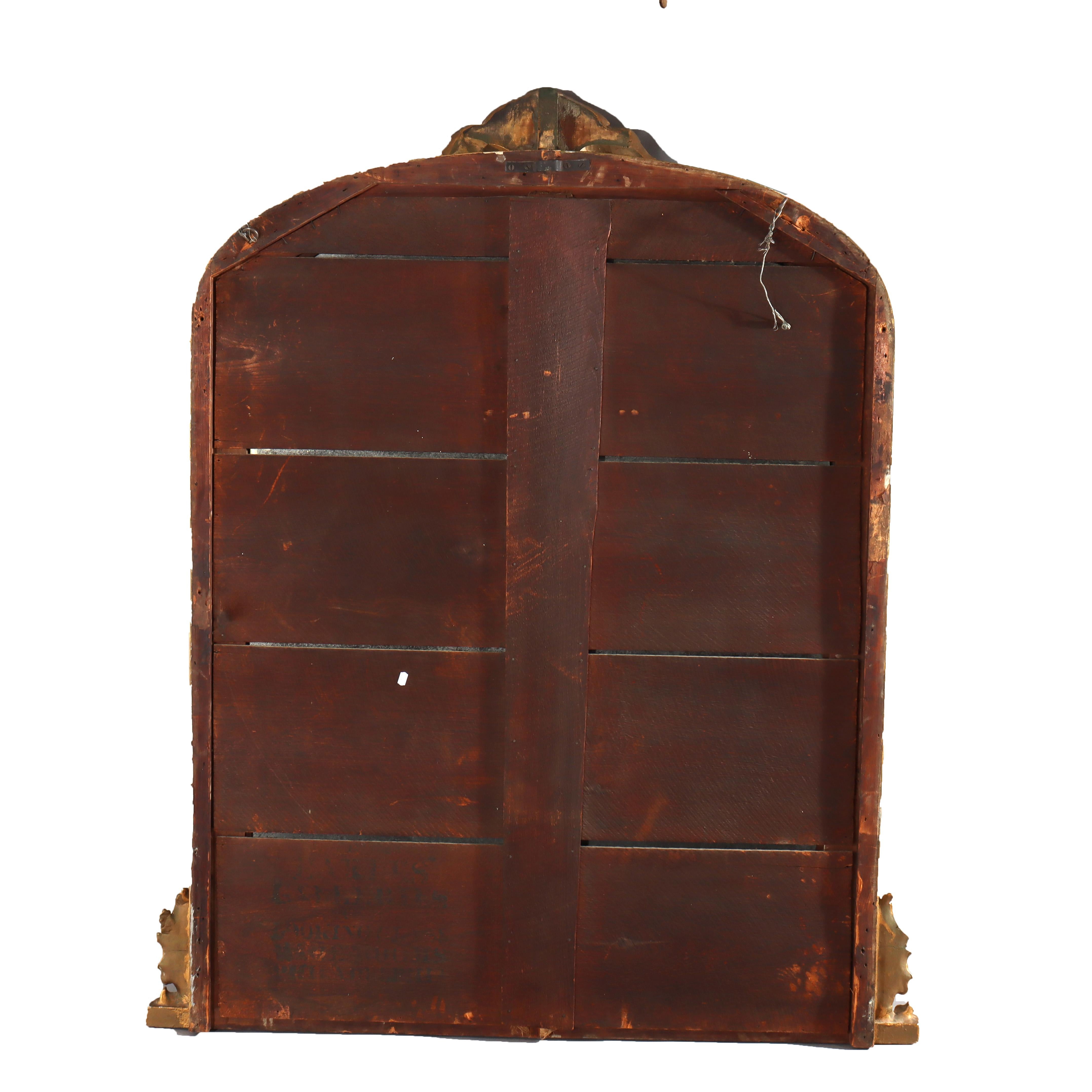 Antique Classical Giltwood Over Mantle Mirror C1890 For Sale 10