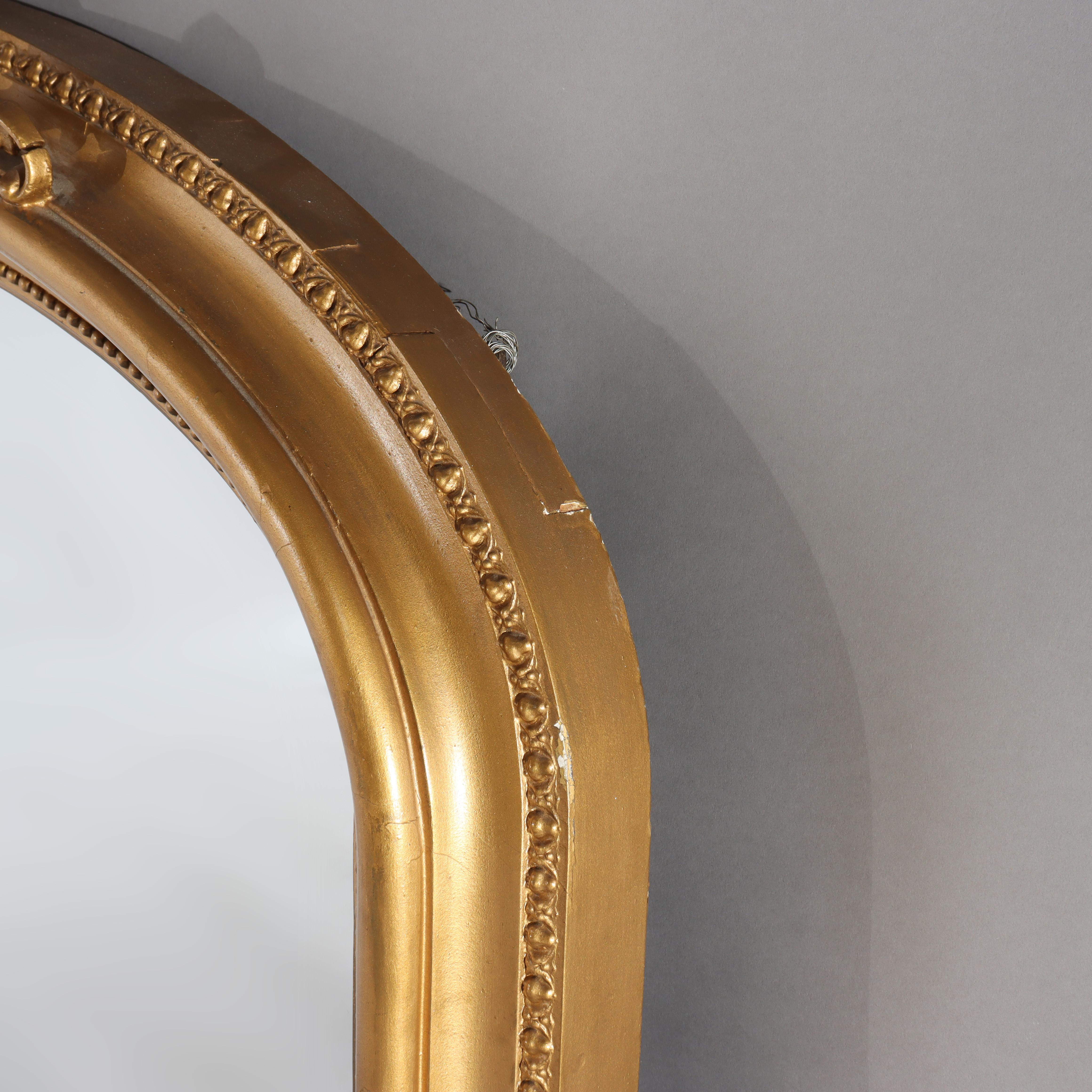 Antique Classical Giltwood Over Mantle Mirror C1890 For Sale 5