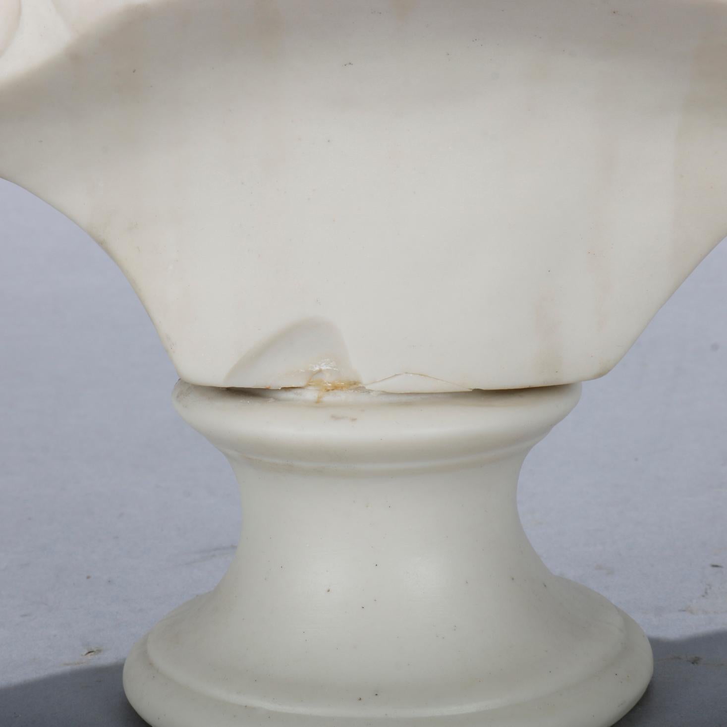 Classical Grecian Parian Copeland School Portrait Bust of a Woman, circa 1890 In Good Condition In Big Flats, NY