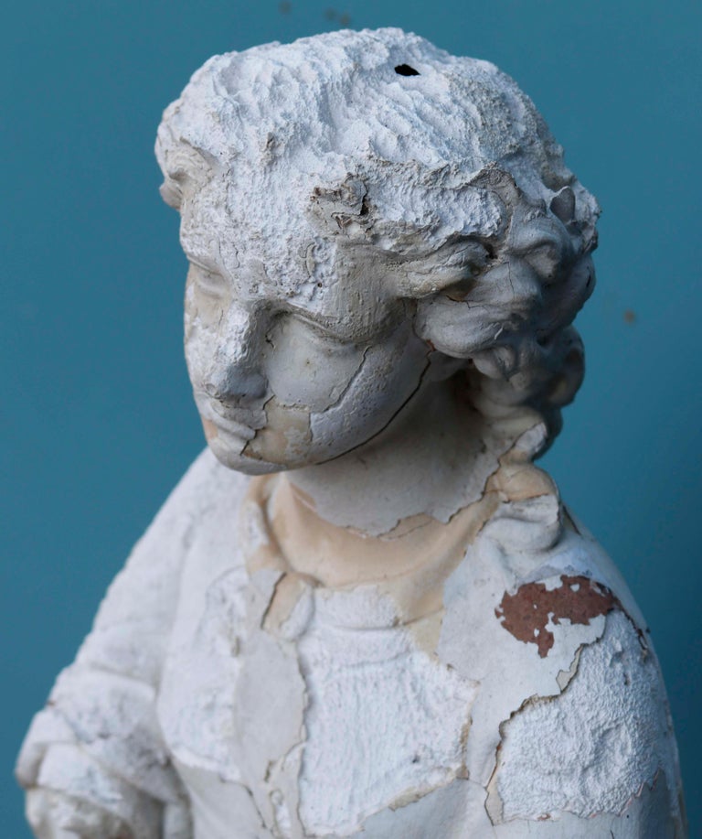 Antique Classical Maiden Plaster Statue For Sale at 1stDibs