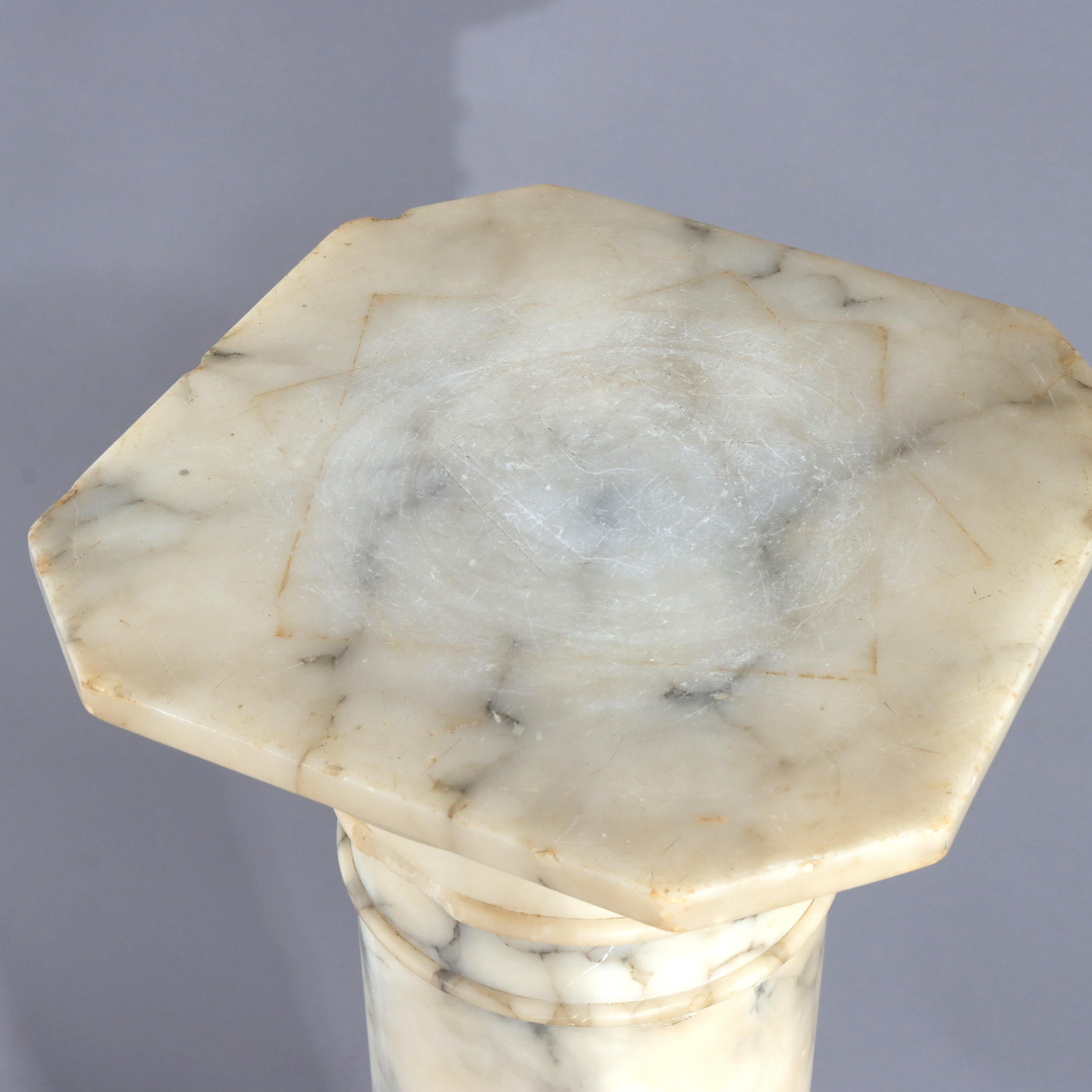 20ième siècle Antique Sculpture Classique en Marbre Piédestal C1900 en vente