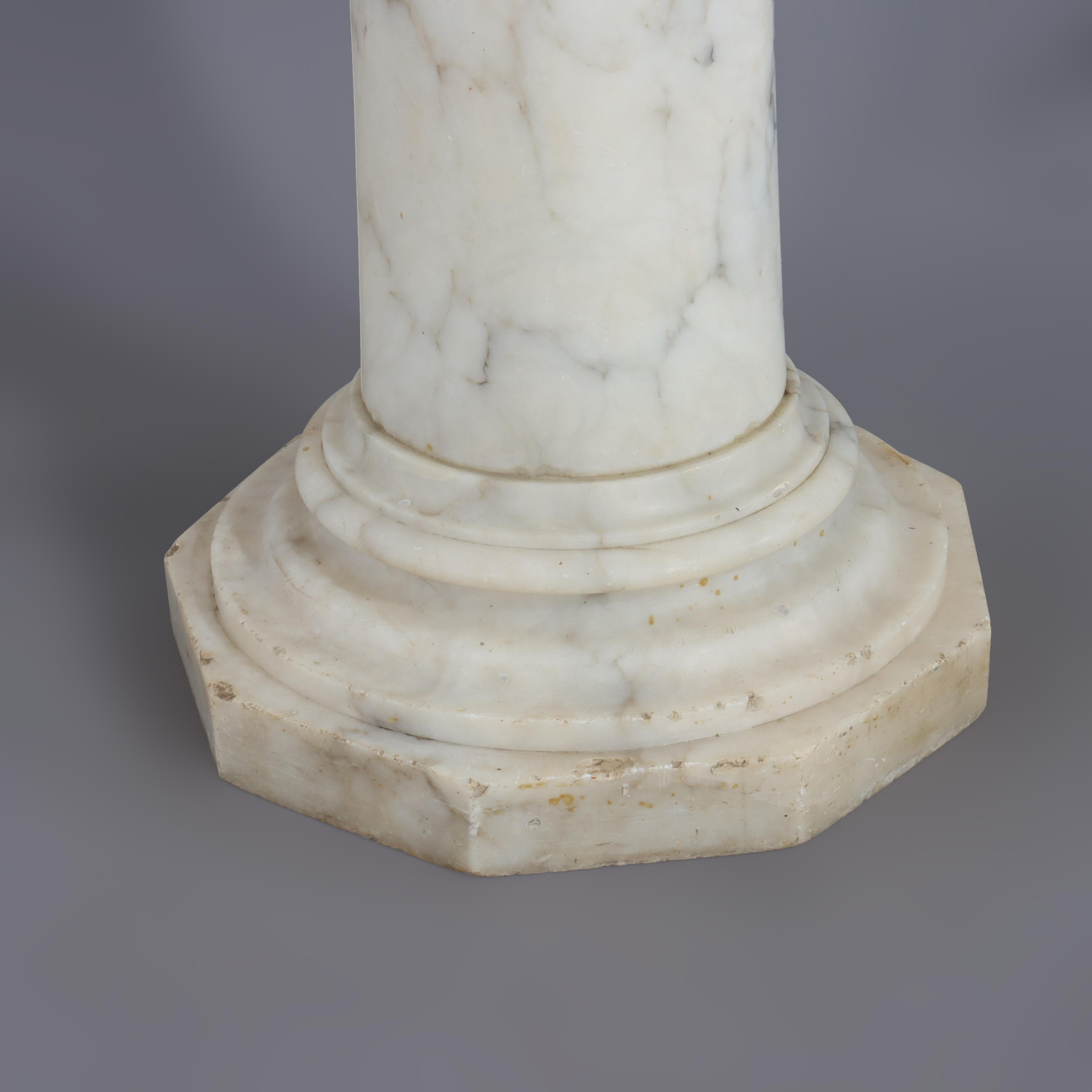 Antique Sculpture Classique en Marbre Piédestal C1900 en vente 5
