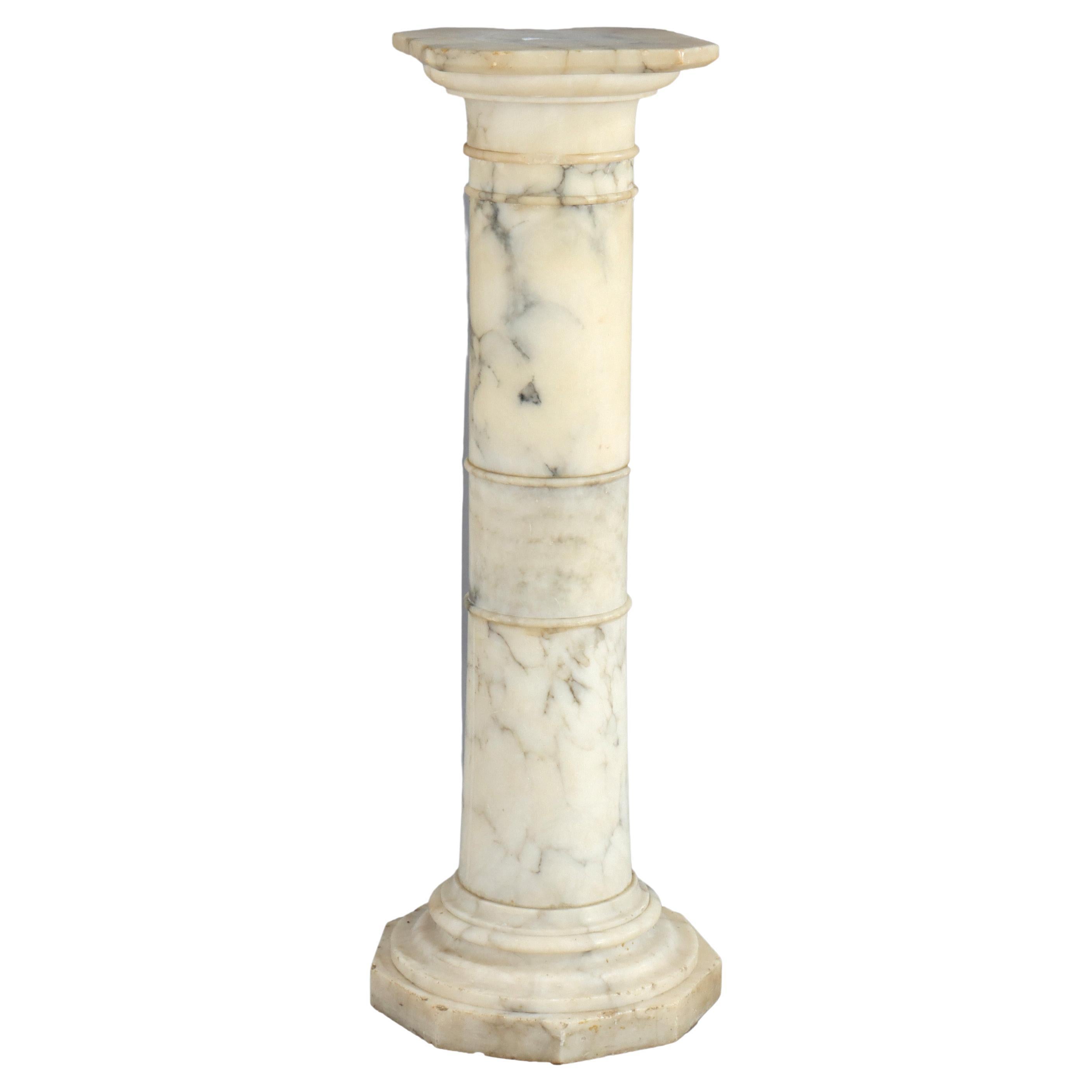 Antique Sculpture Classique en Marbre Piédestal C1900 en vente