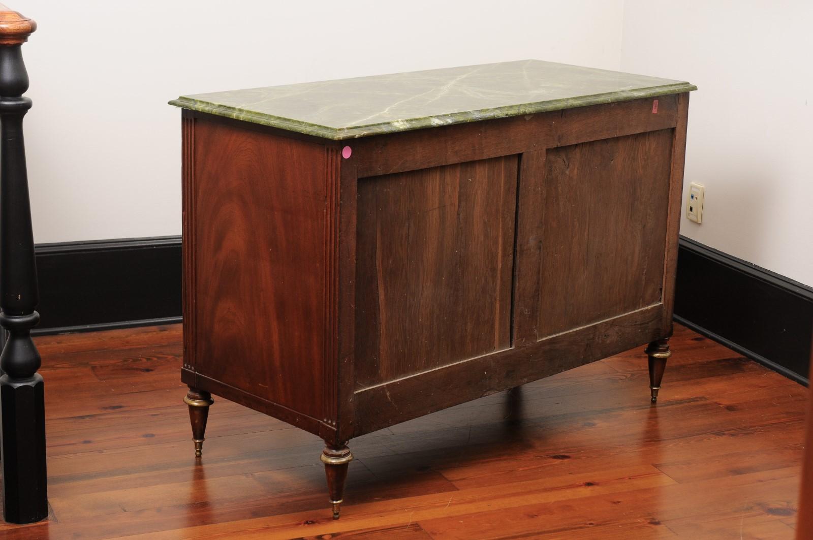 Antique Classical-Style Chest with Green Marble Top 3