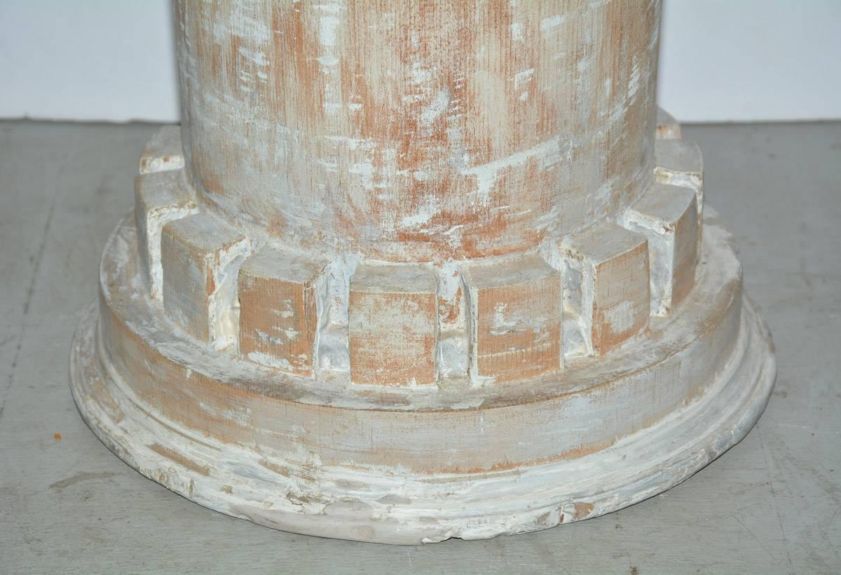 antique wood column