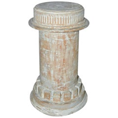 Antique Classical Style Column Wood Plinth