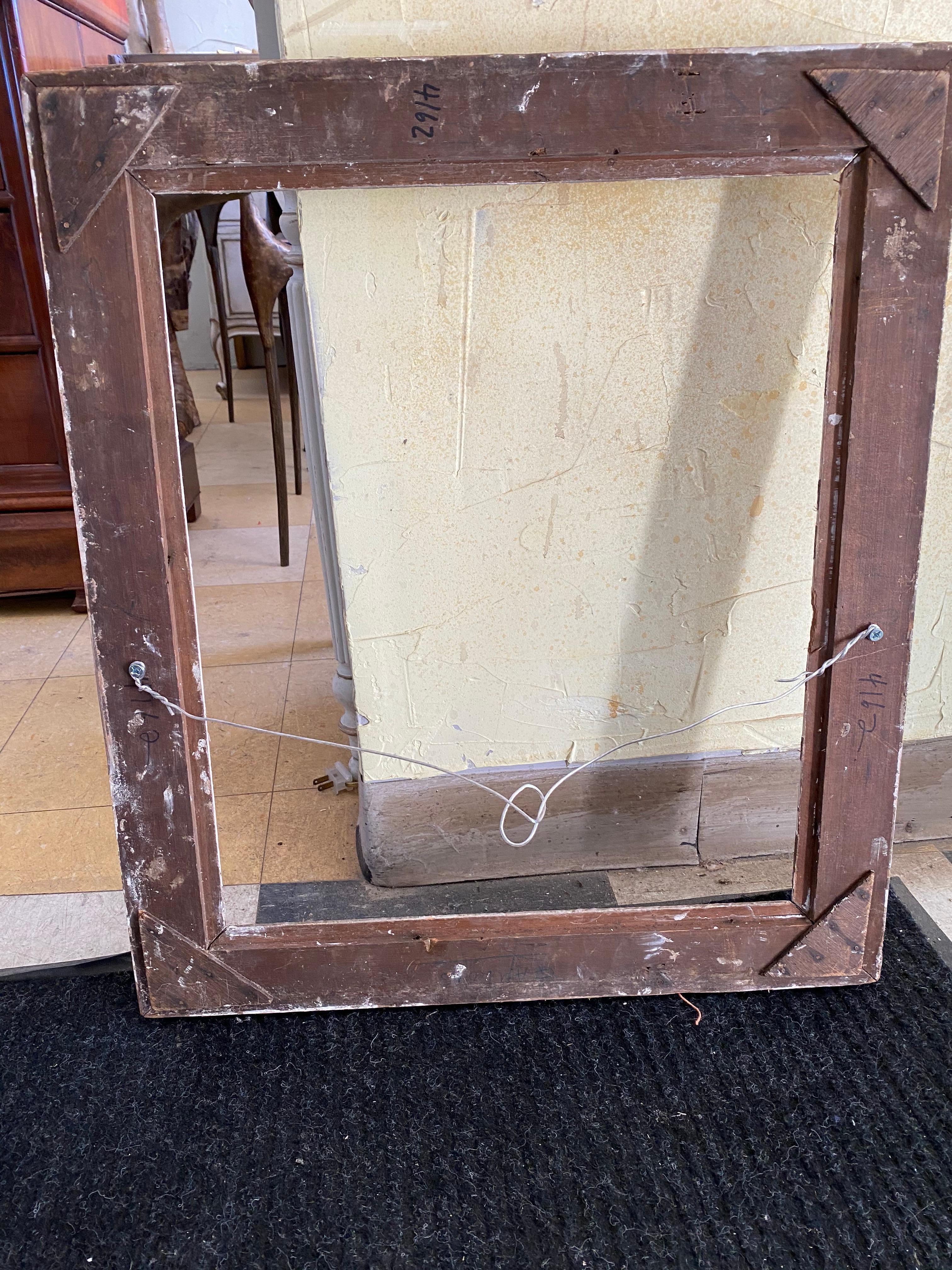 Antique Classical Style Picture Frame with Whitewash For Sale 4
