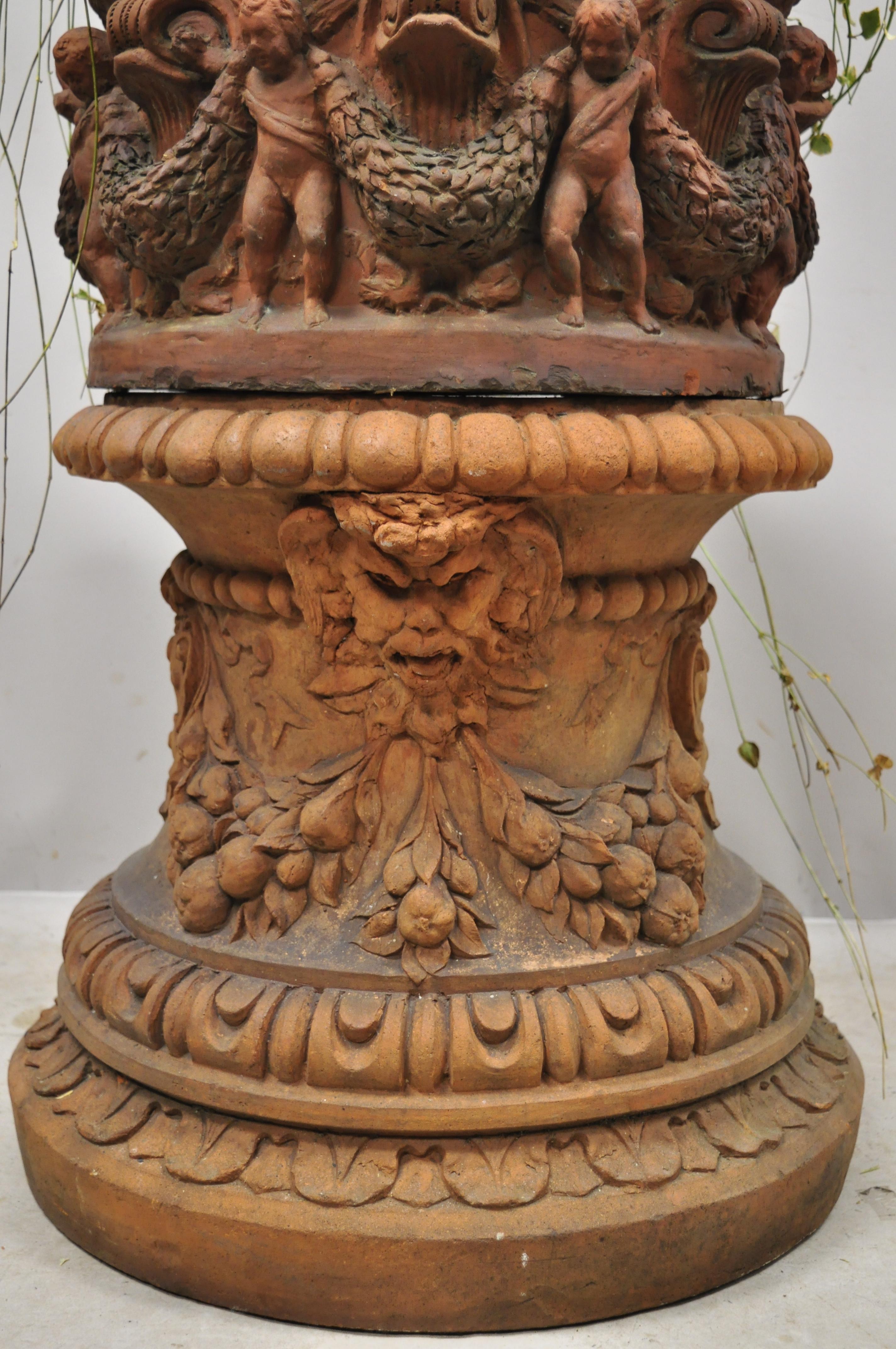 terracotta pedestal planter
