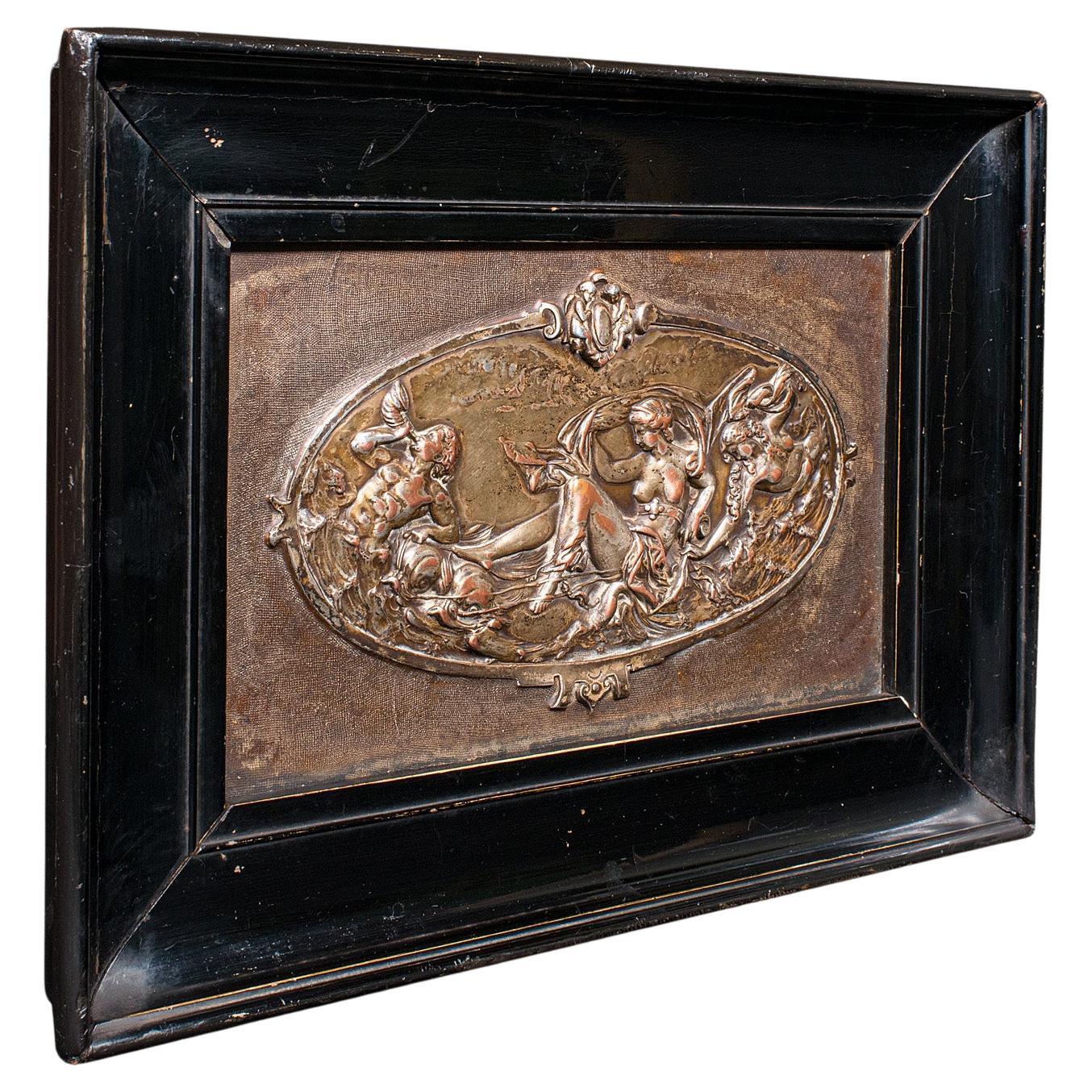 Antiguo Friso de Pared Clásico, Continental, Placa en Relieve, Gran Tour, Victoriano