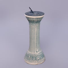 Antique Classical Weller School Pottery Sundial, Circa 1920