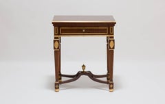 Antique Classicism Russian Mahogany Table with Brass, 18th Century
