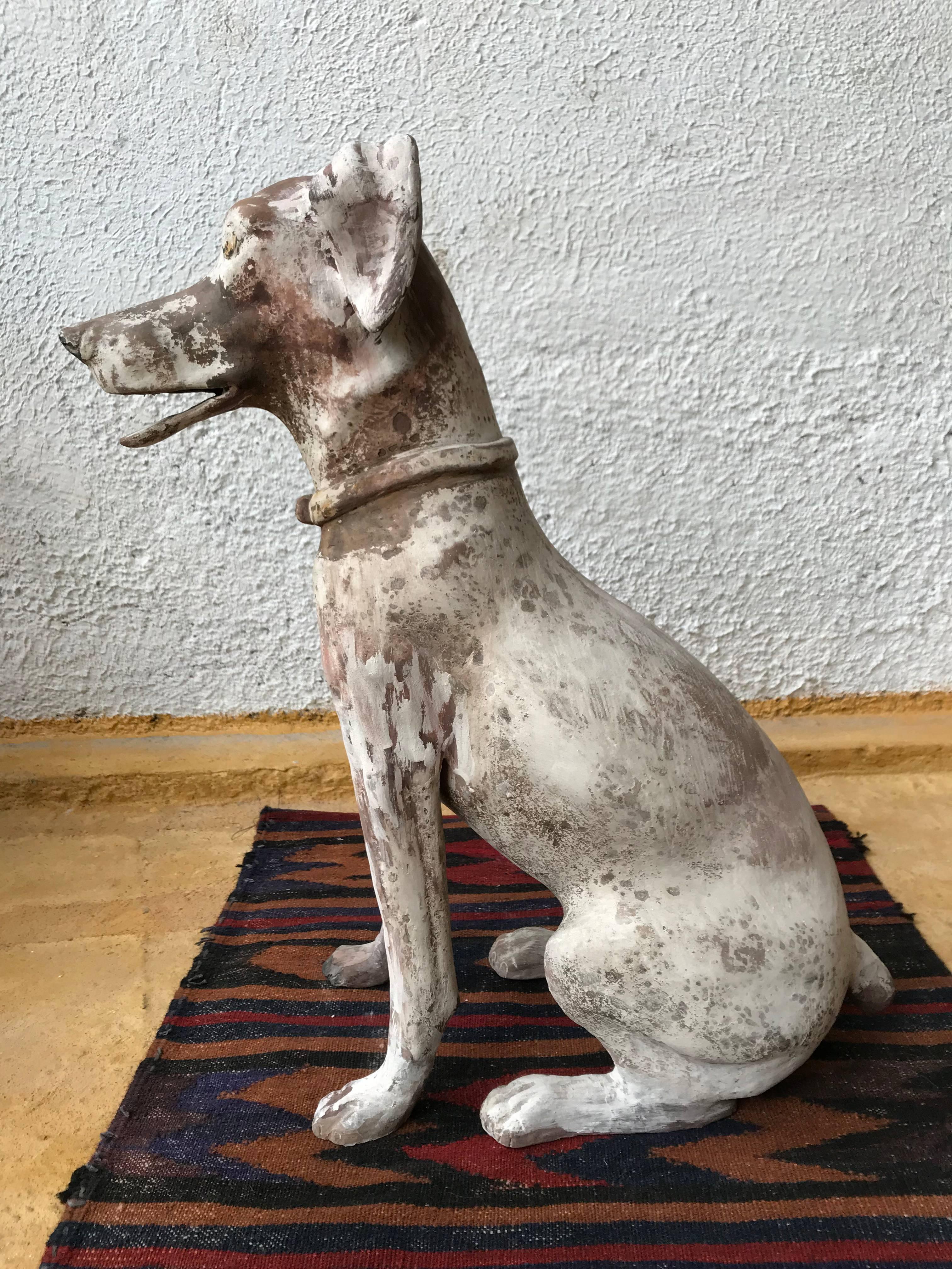 20th Century Antique Clay Figure of Dog Found in Southern México, circa 1900
