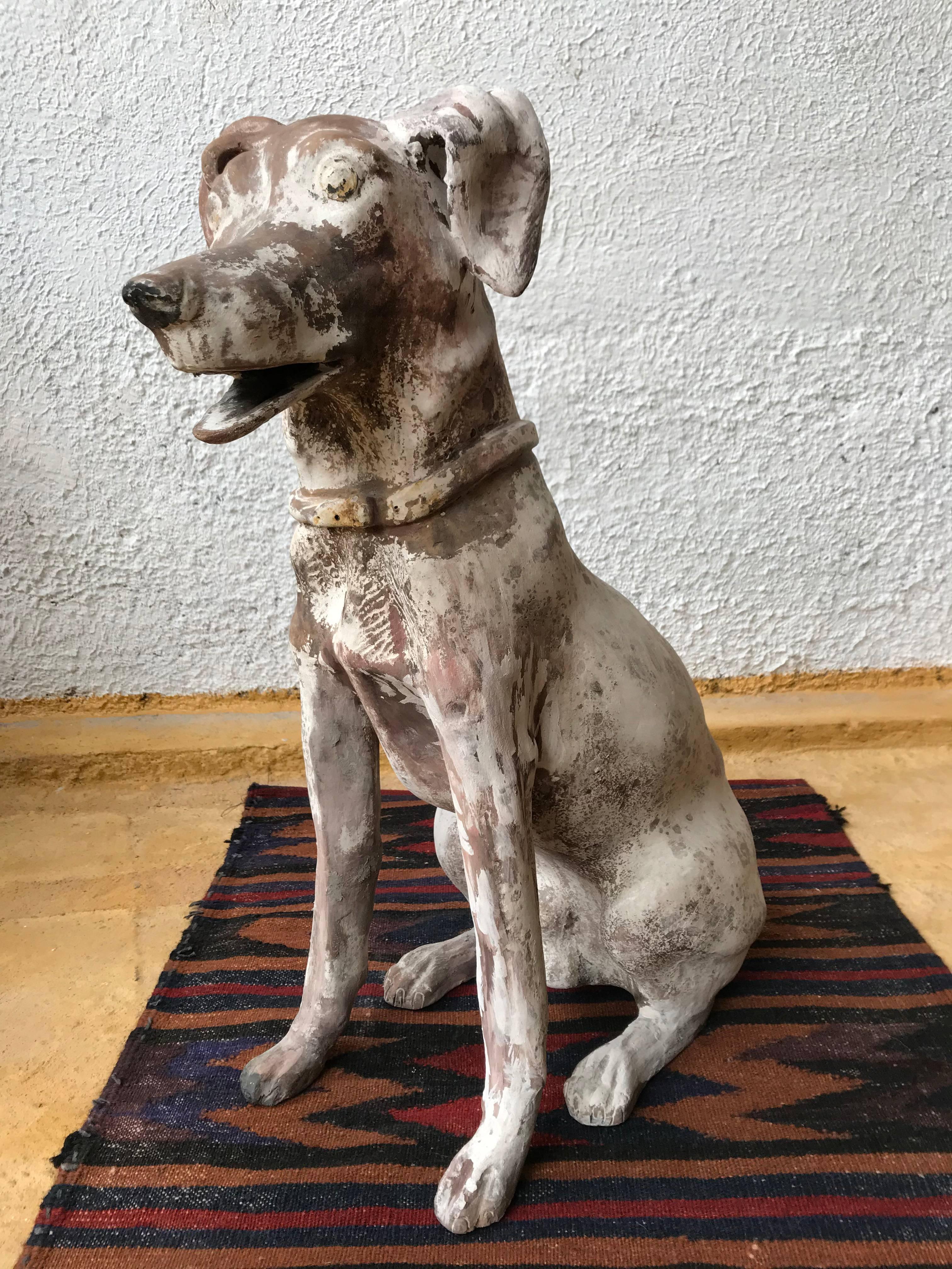 Antique Clay Figure of Dog Found in Southern México, circa 1900 1