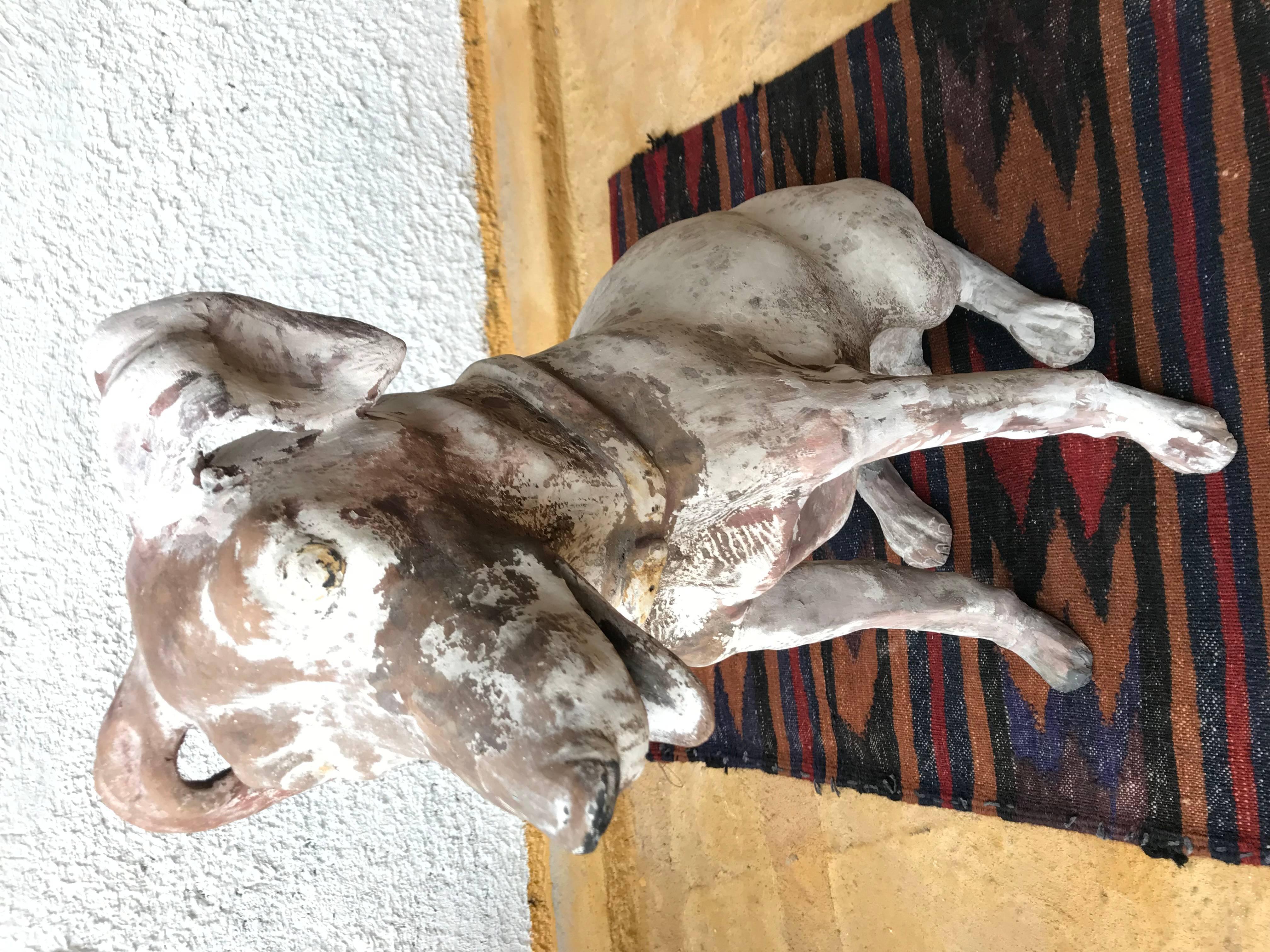 Antique Clay Figure of Dog Found in Southern México, circa 1900 2