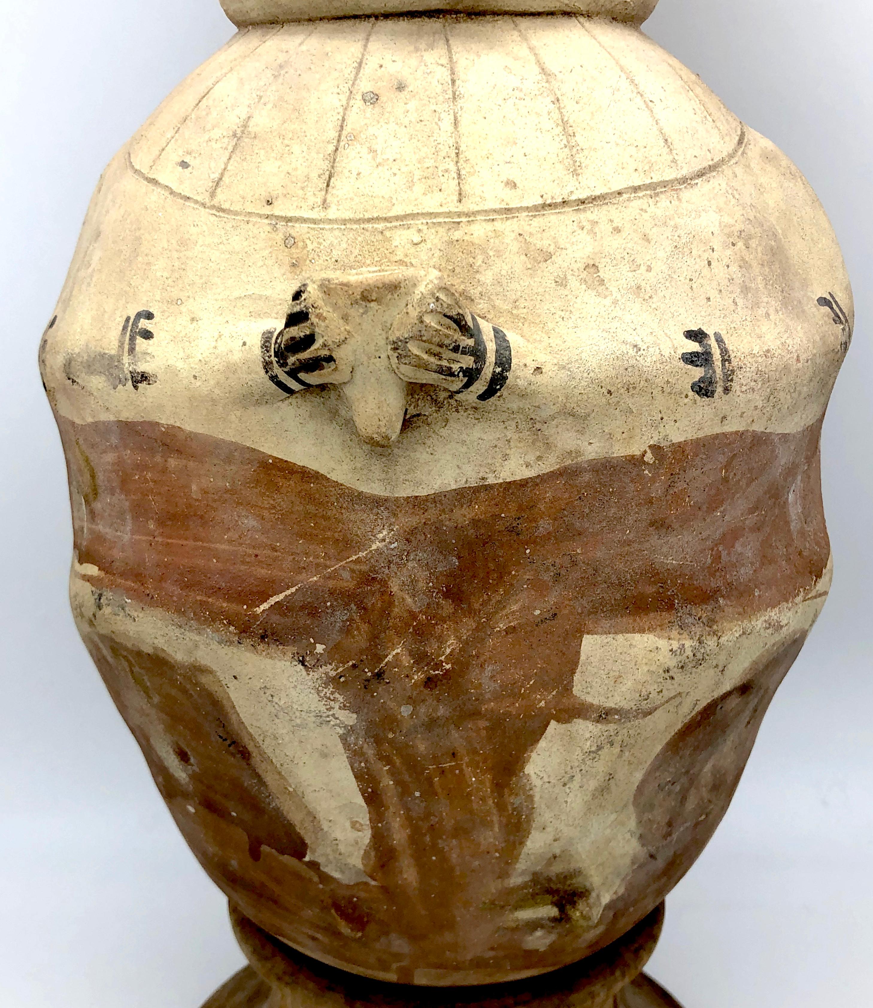 18th Century and Earlier Antique Clay Urn Vessel Chancay Peru