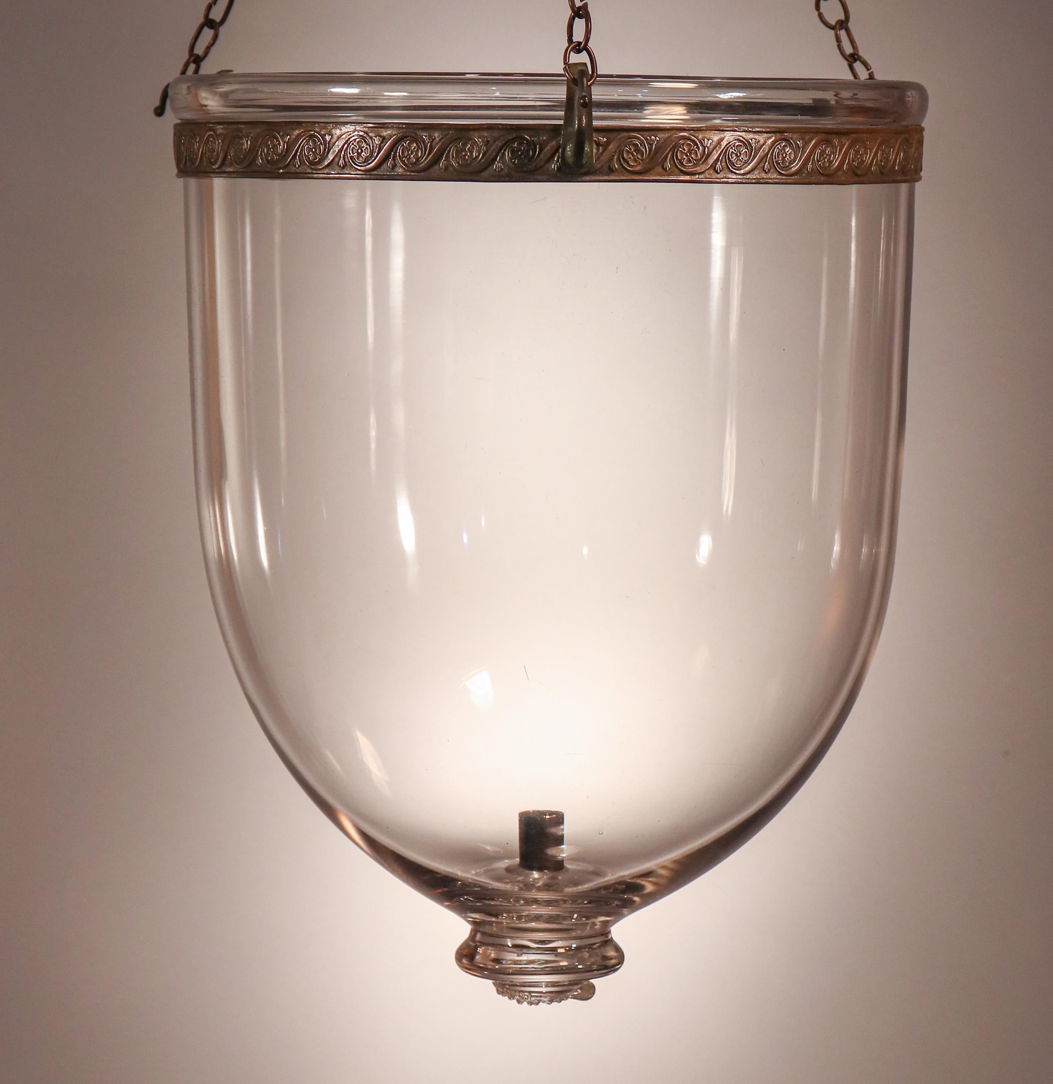 Antique Clear Glass Bell Jar Lantern 3