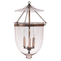 Antique Clear Glass Bell Jar Lantern