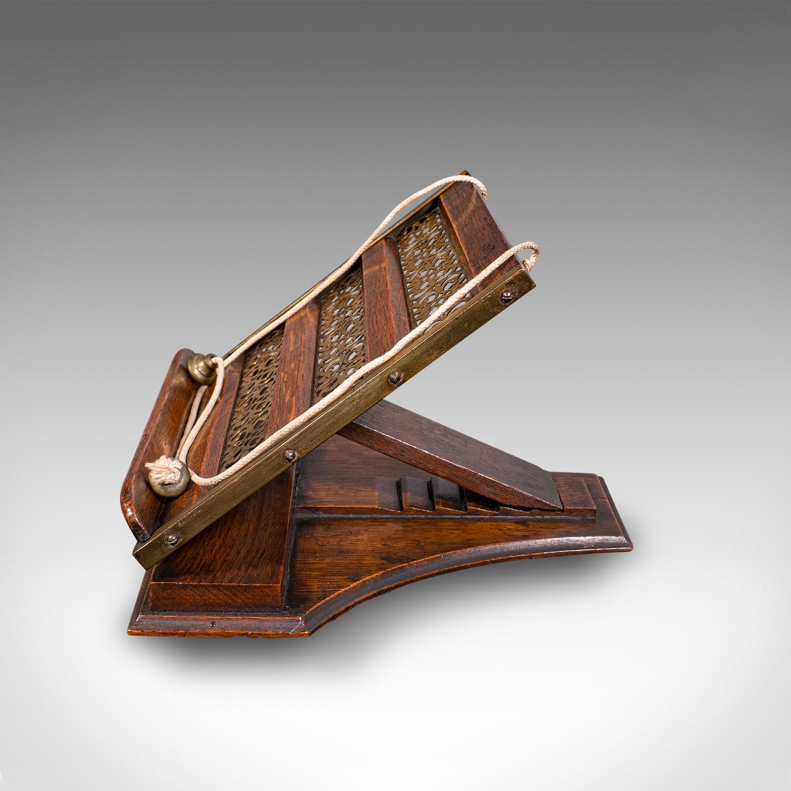 Brass Antique Cleric’s Book Stand, Middle Eastern, Victorian, Folding Lectern, C.1880