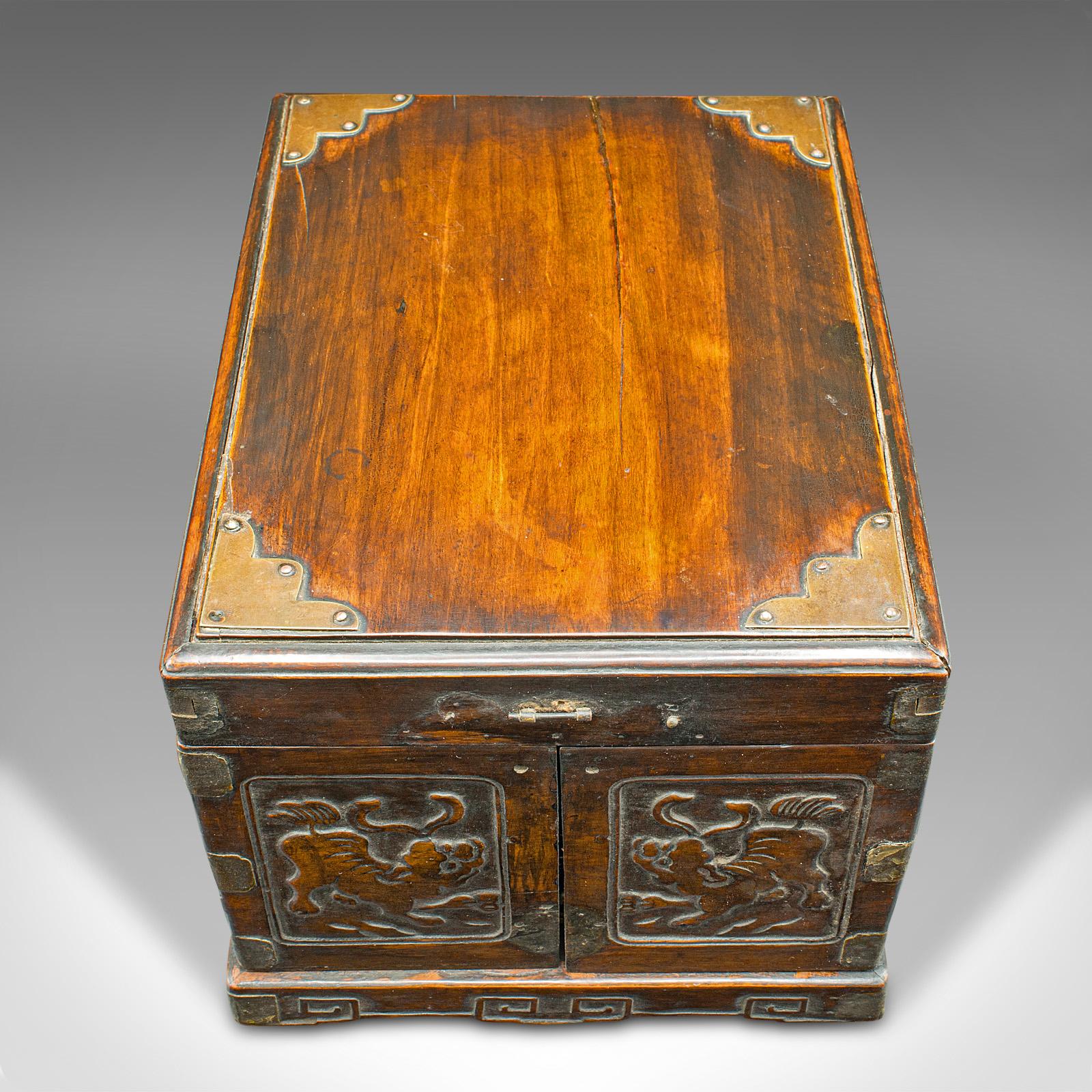 Antique Cleric's Swing Out Case, Chinese, Travelling Box, Qing, Victorian, 1890 For Sale 1